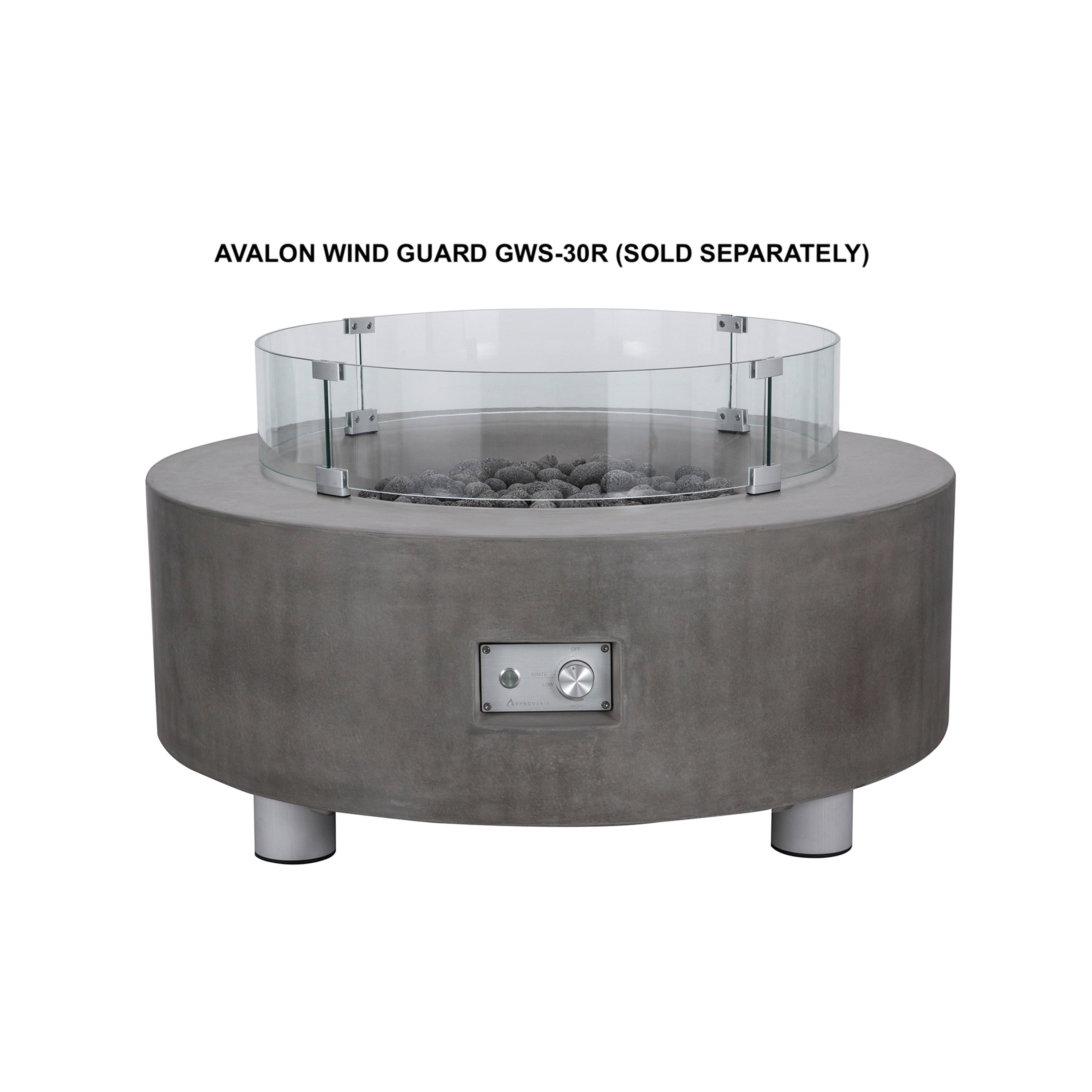 Avalon Pro Concrete Fire Pit Table - 42" Diameter