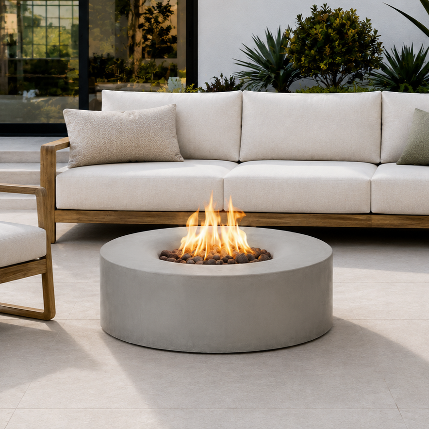 Avalon Concrete Fire Table - 42" Round