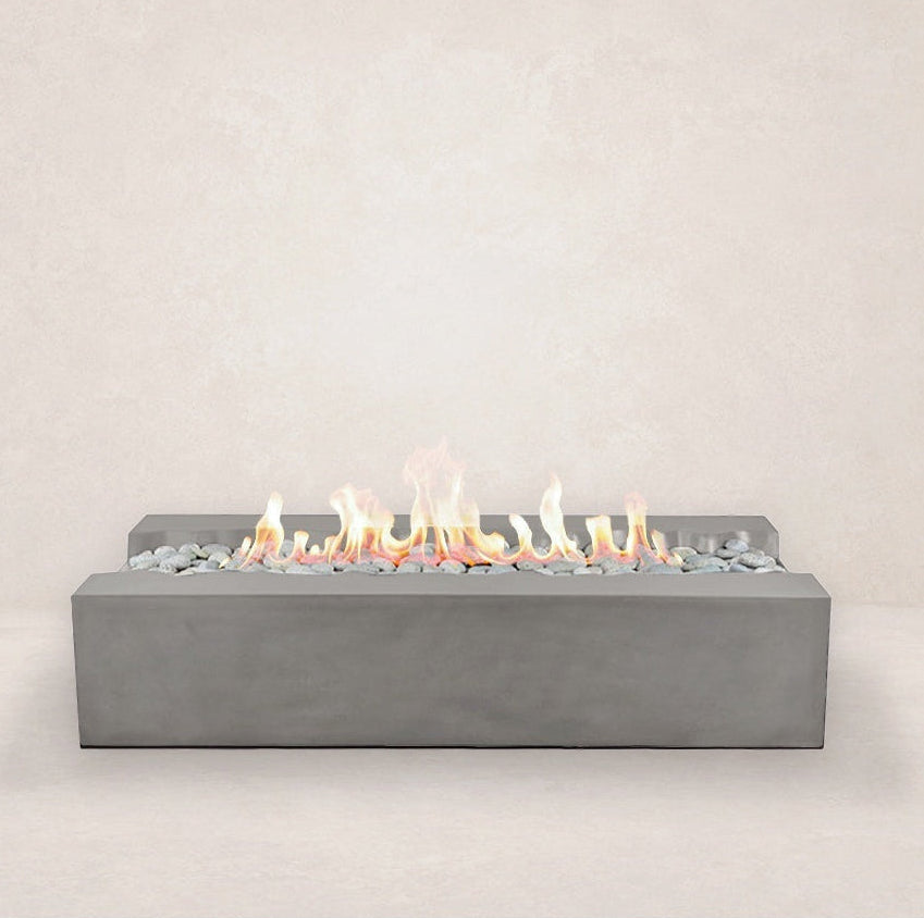 Arroyo Rectangle Concrete Fire Pit Table - 60" x 34"