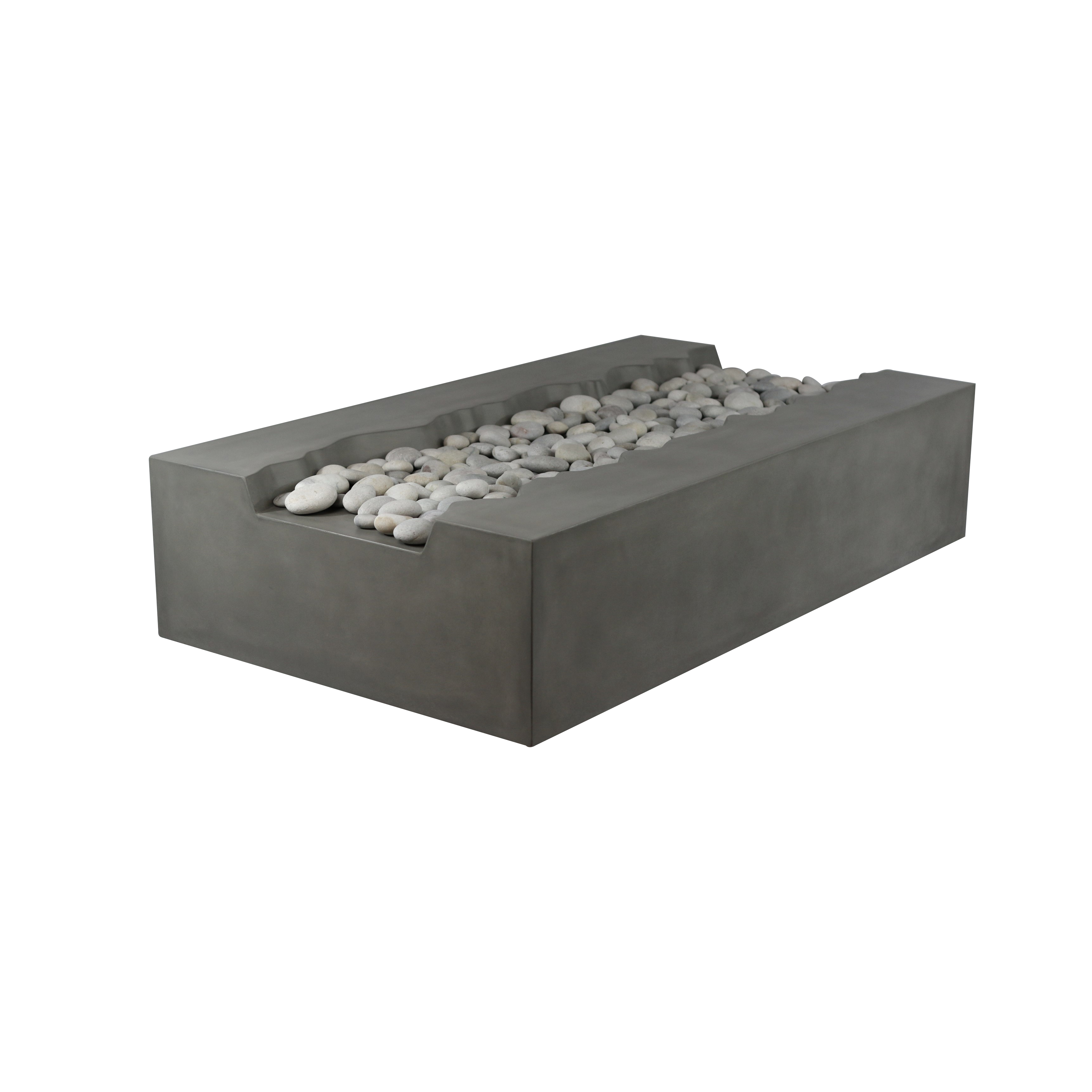 Arroyo Rectangle Concrete Fire Pit Table - 60" x 34"