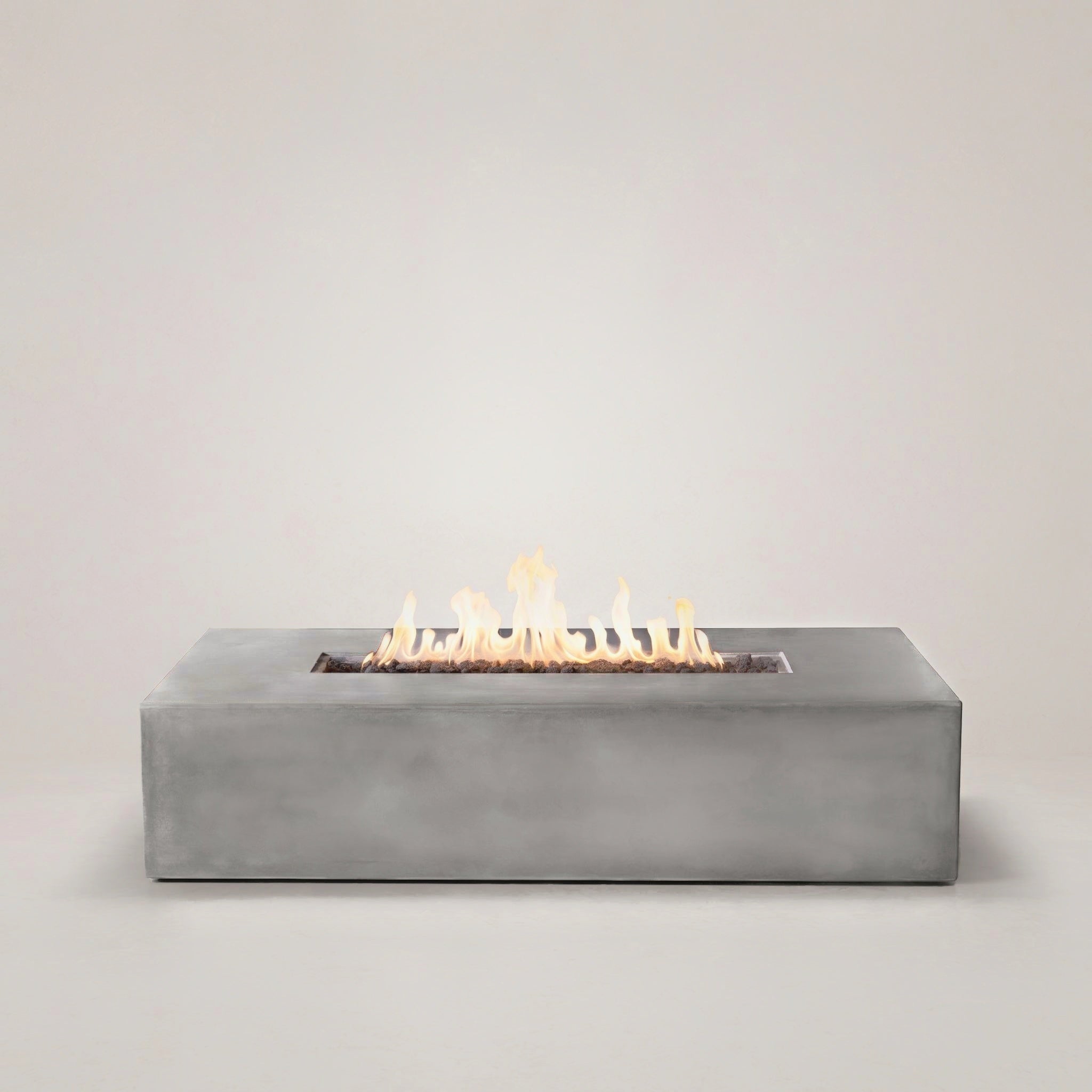 Brut 60 Rectangle Concrete Fire Pit Table - 60" x 30"