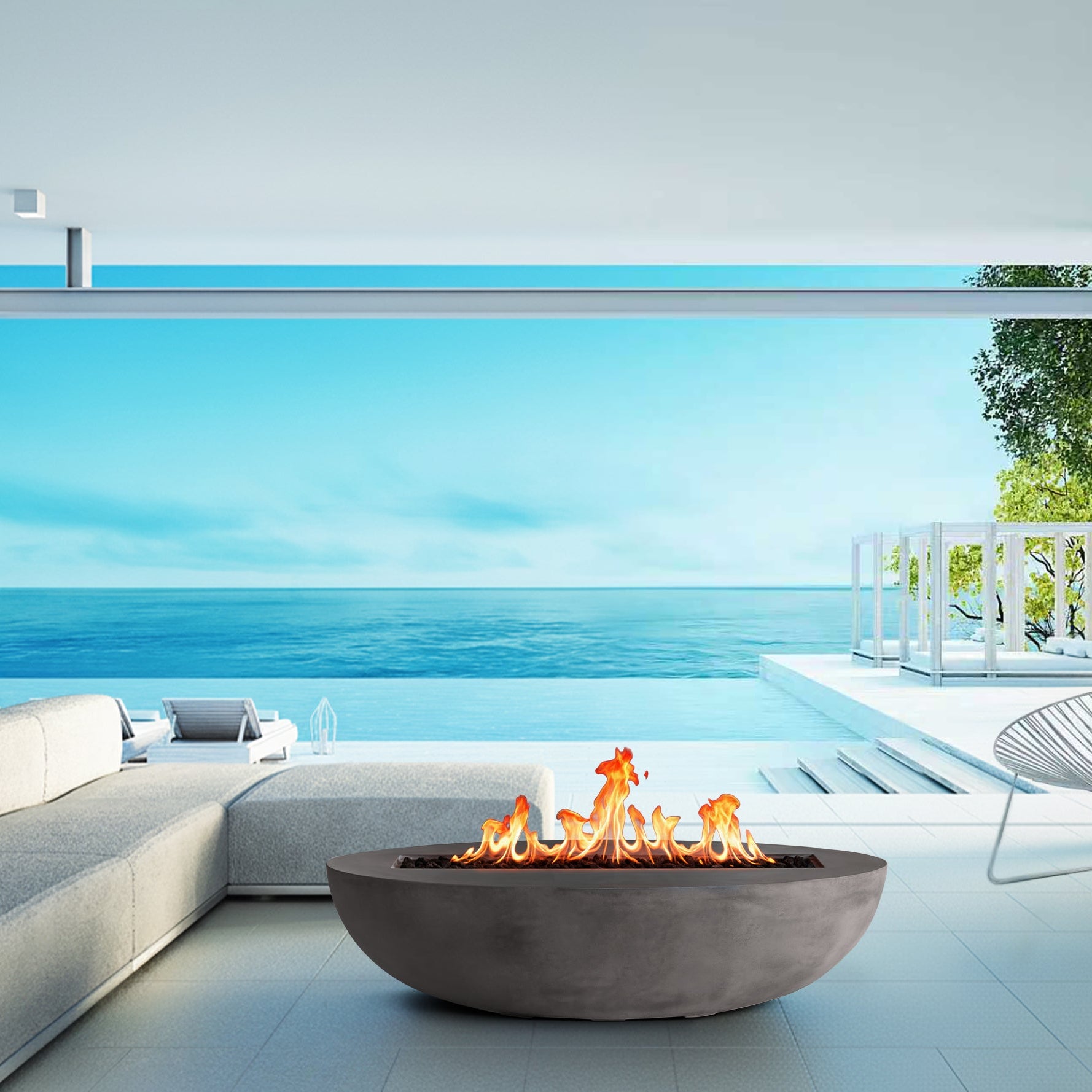 Oasis Concrete Fire Pit Bowl - 66" x 33"
