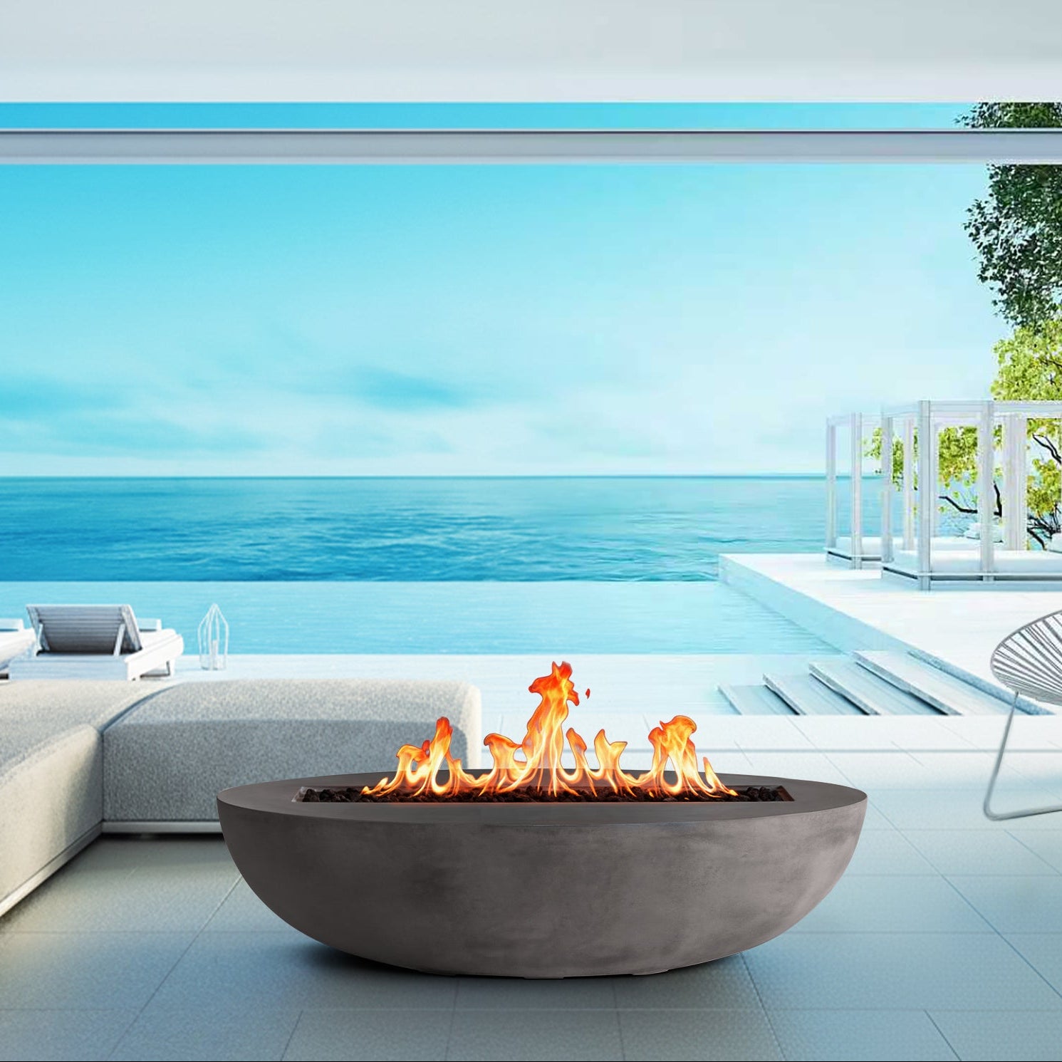 Oasis Concrete Fire Pit Bowl - 66" x 33"