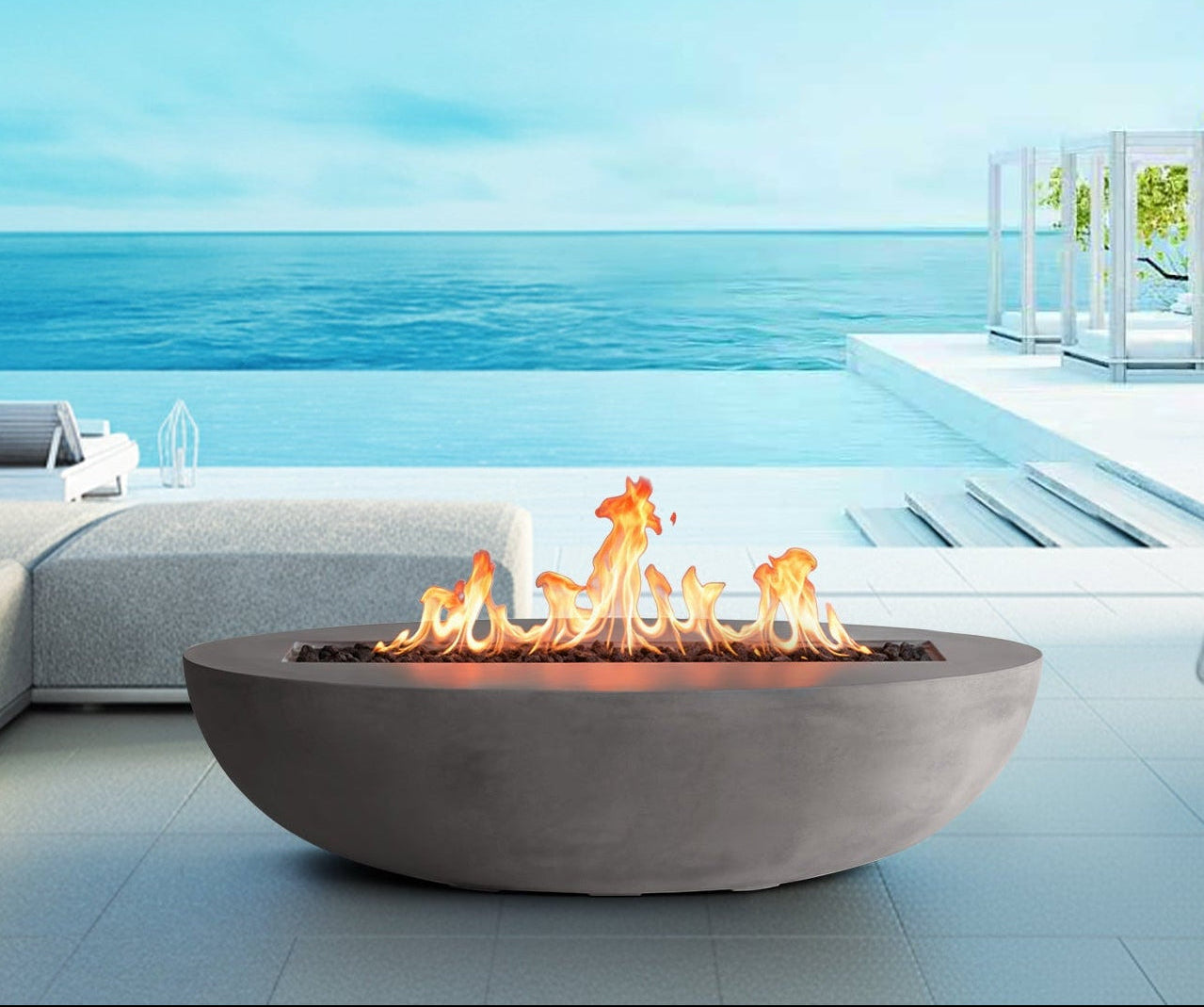 Oasis Concrete Fire Pit Bowl - 66" x 33"