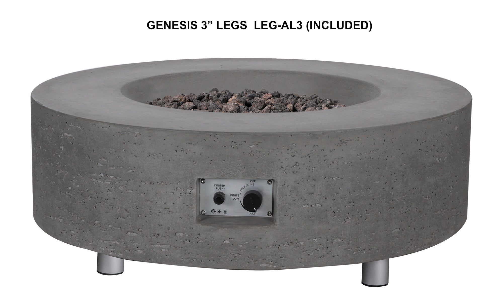 Genesis Concrete Fire Table - Round 41"