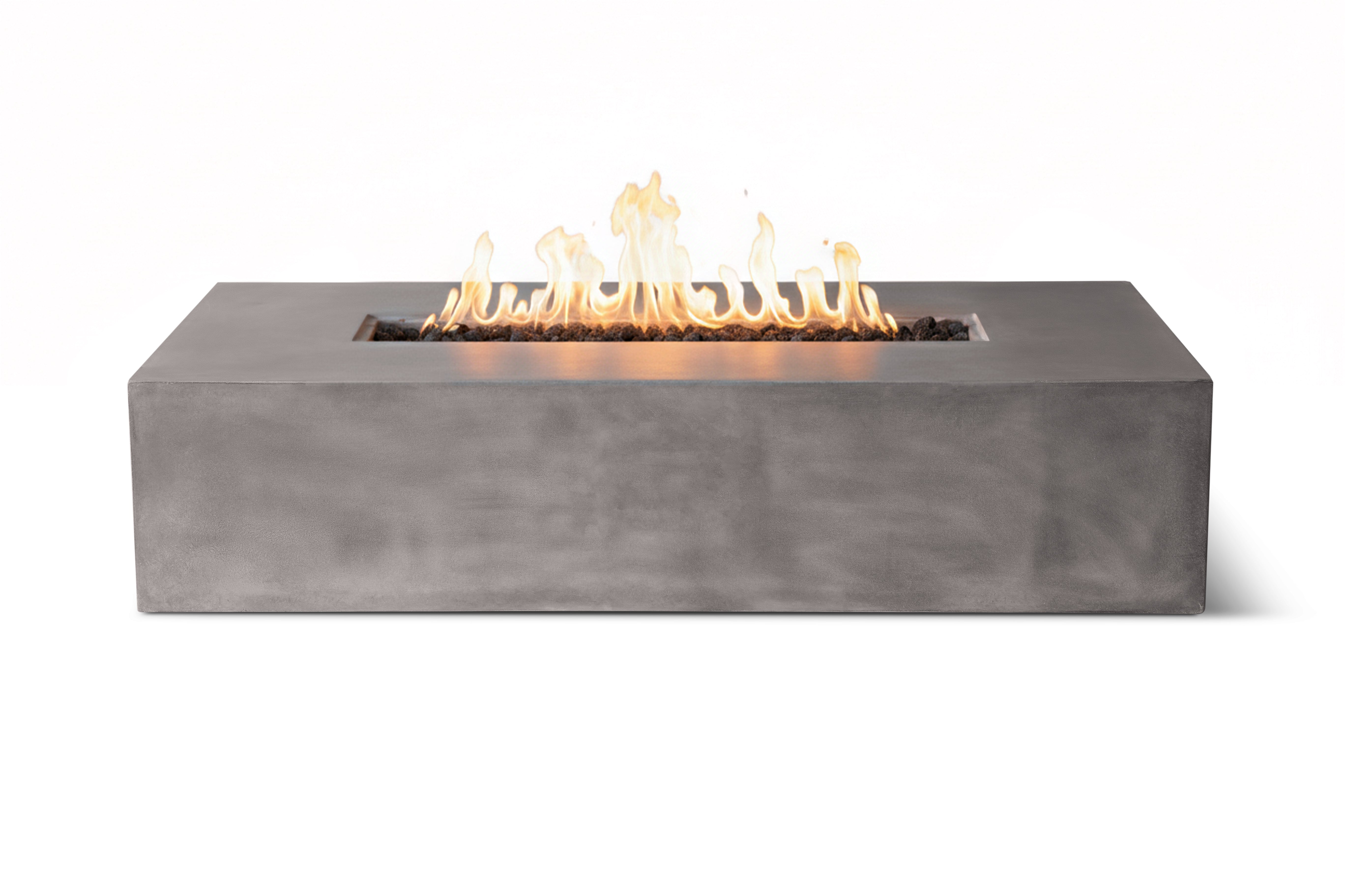 Brut 60 Rectangle Concrete Fire Pit Table - 60" x 30"