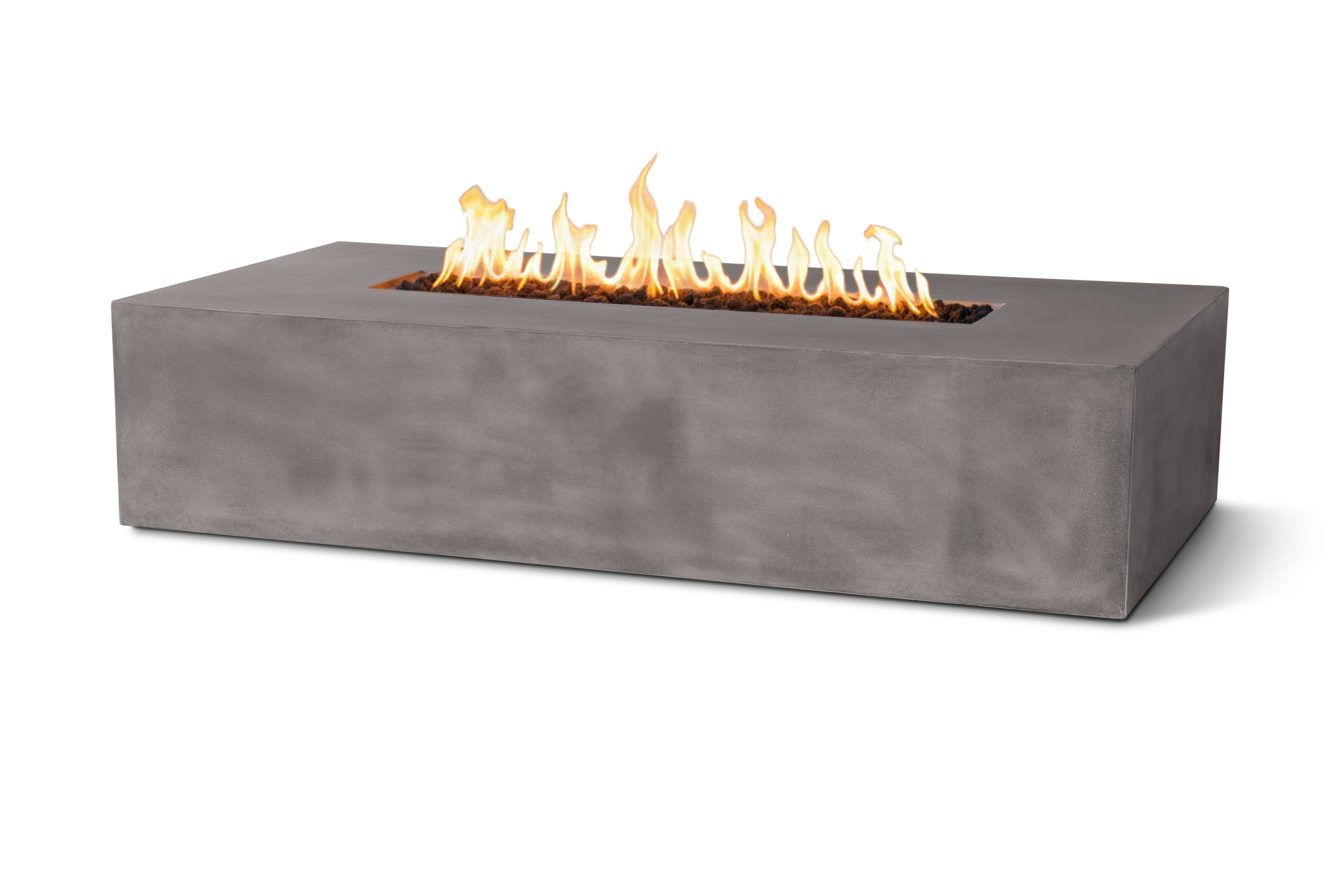 Brut 60 Rectangle Concrete Fire Pit Table - 60" x 30"