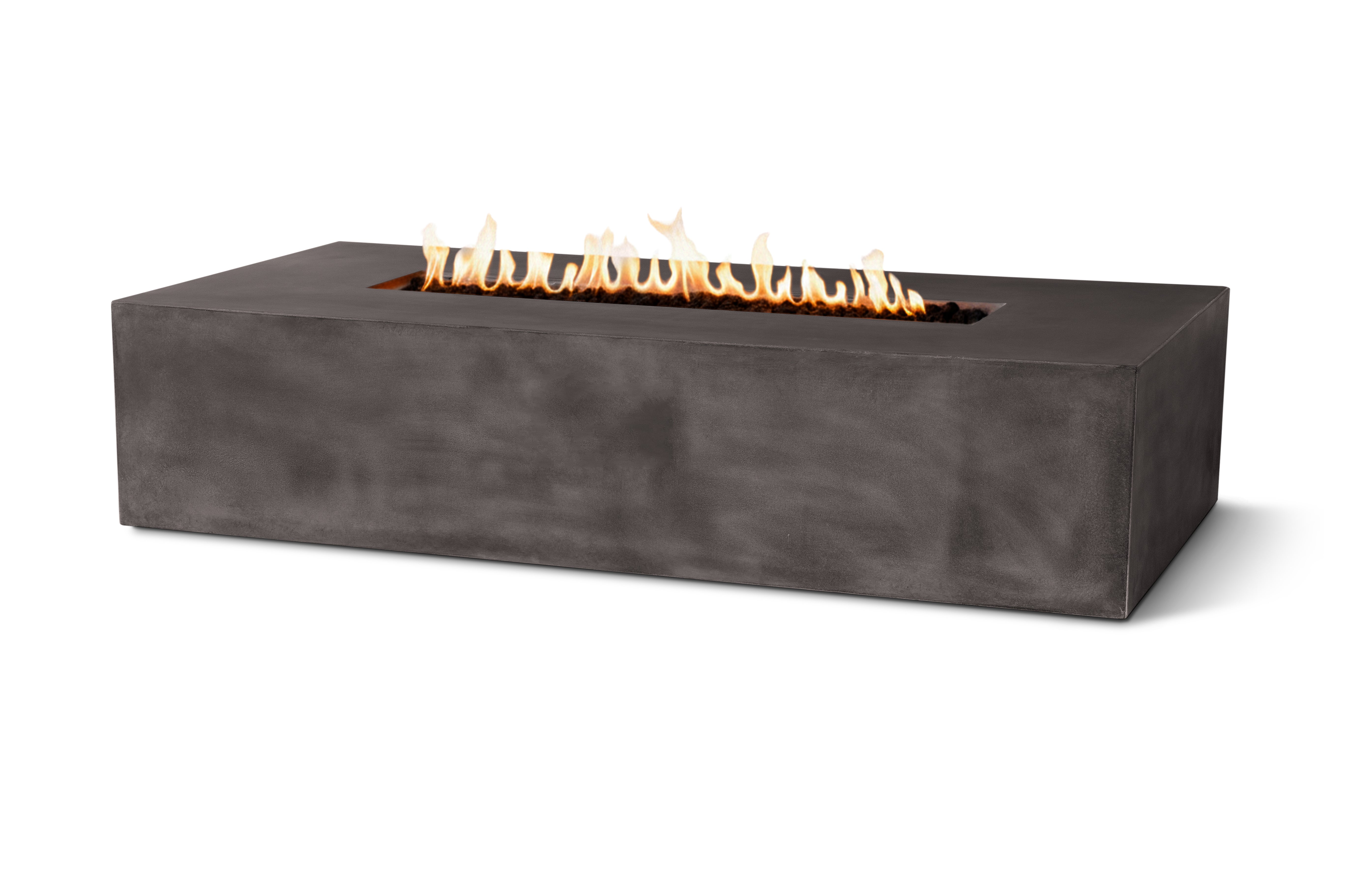 Brut 60 Rectangle Concrete Fire Pit Table - 60" x 30"