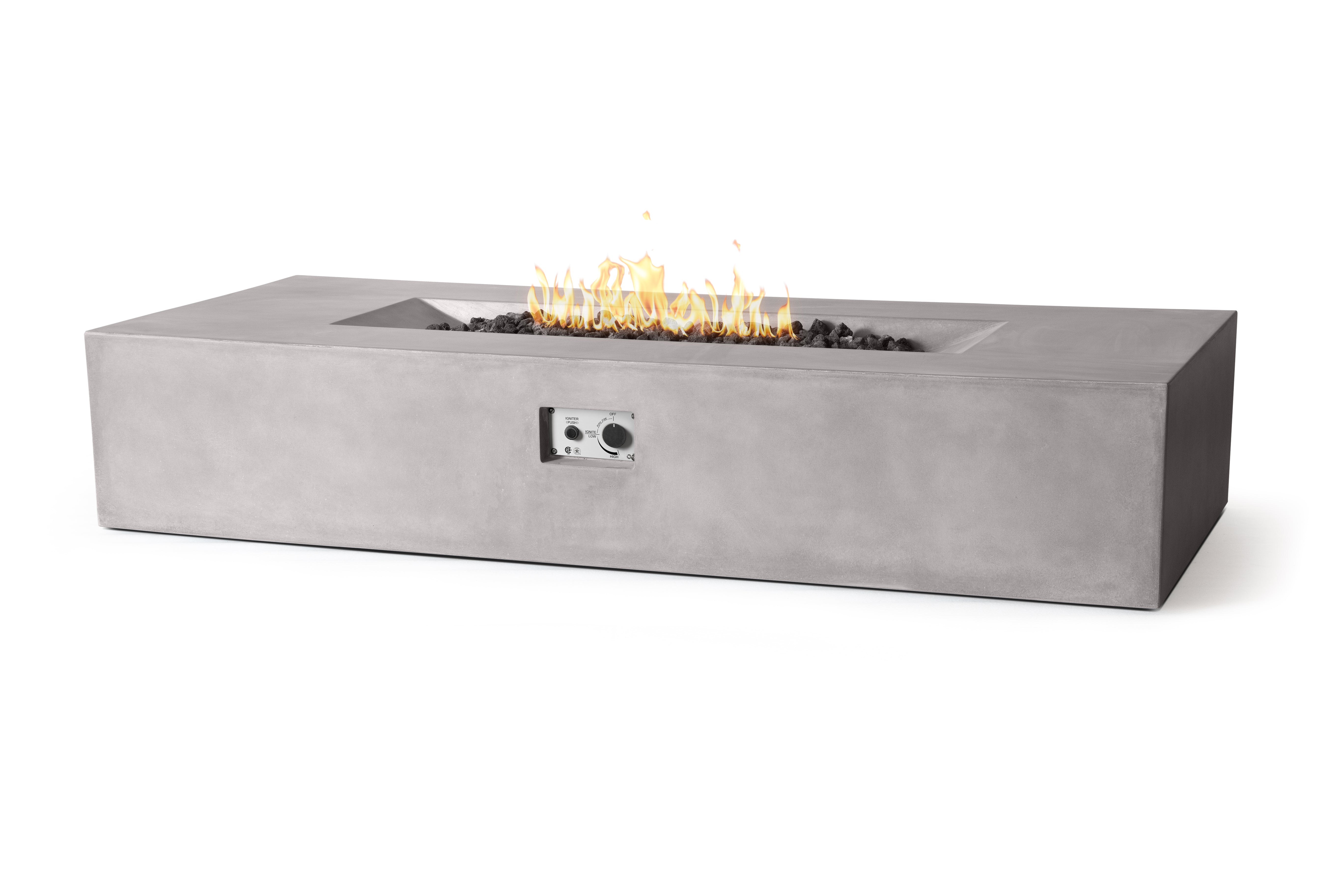 Laguna Concrete Fire Table - Rectangle 72" x 30"