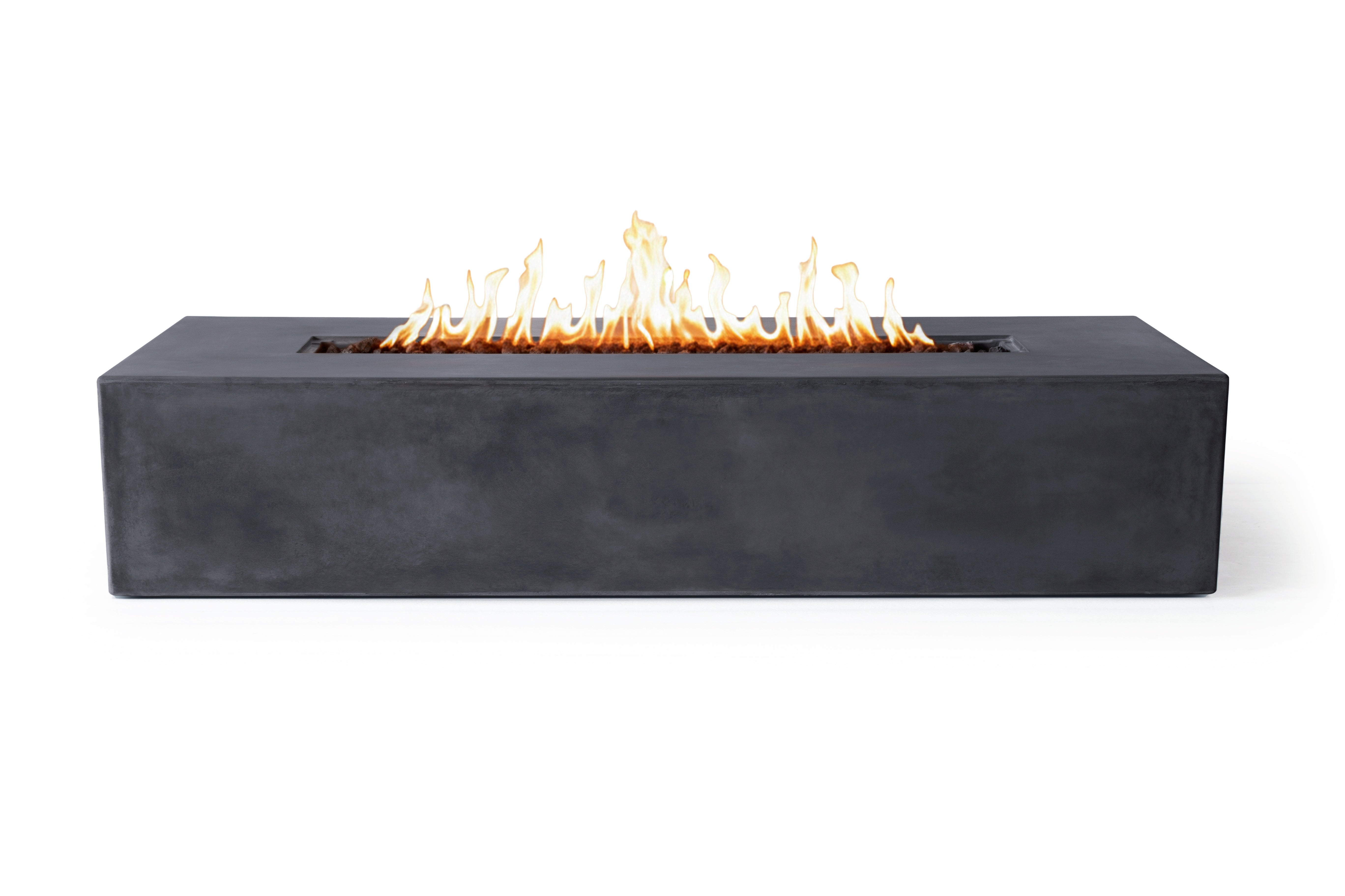 Brut 72 Rectangle Concrete Fire Pit Table - 72" x 30"