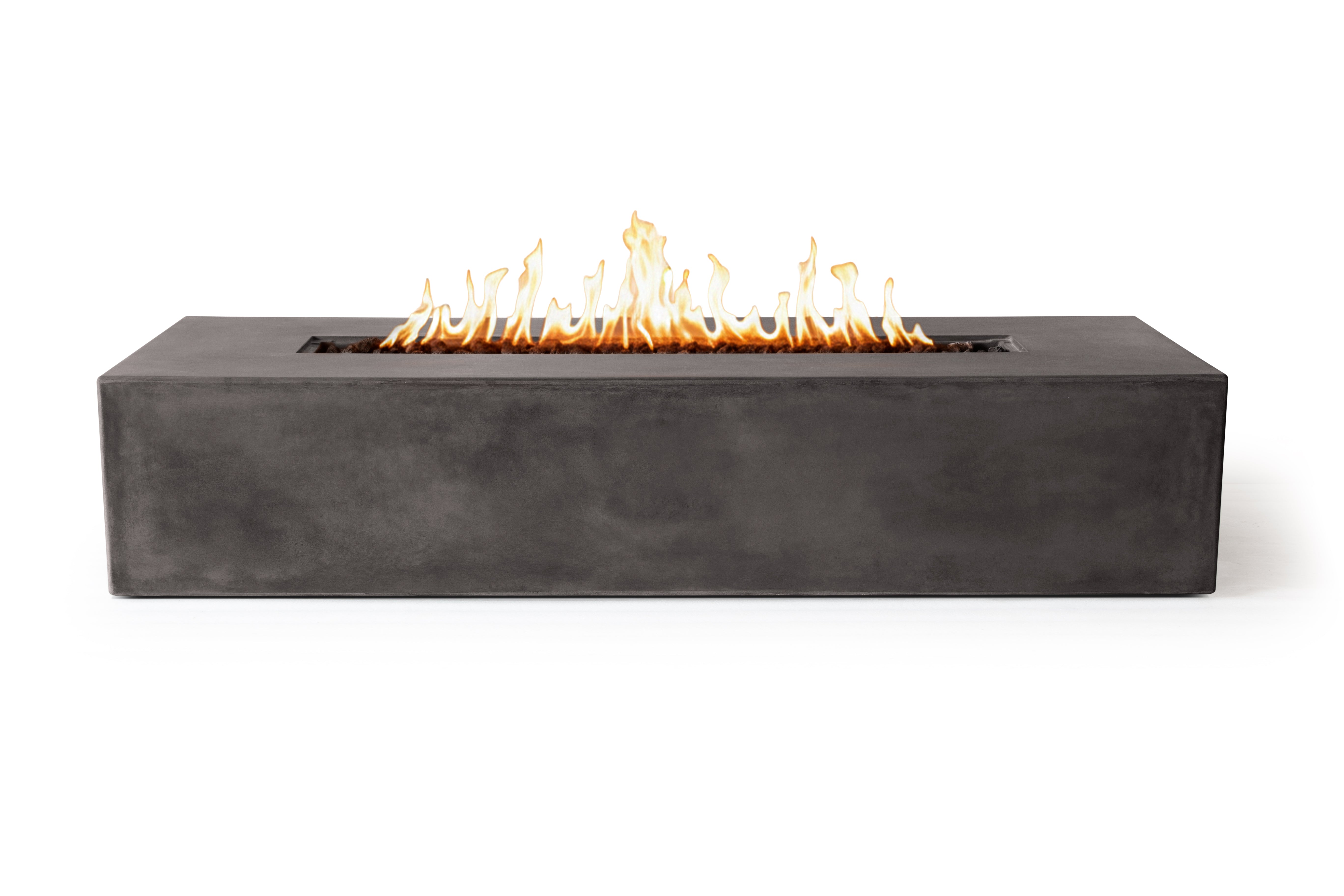 Brut 72 Rectangle Concrete Fire Pit Table - 72" x 30"