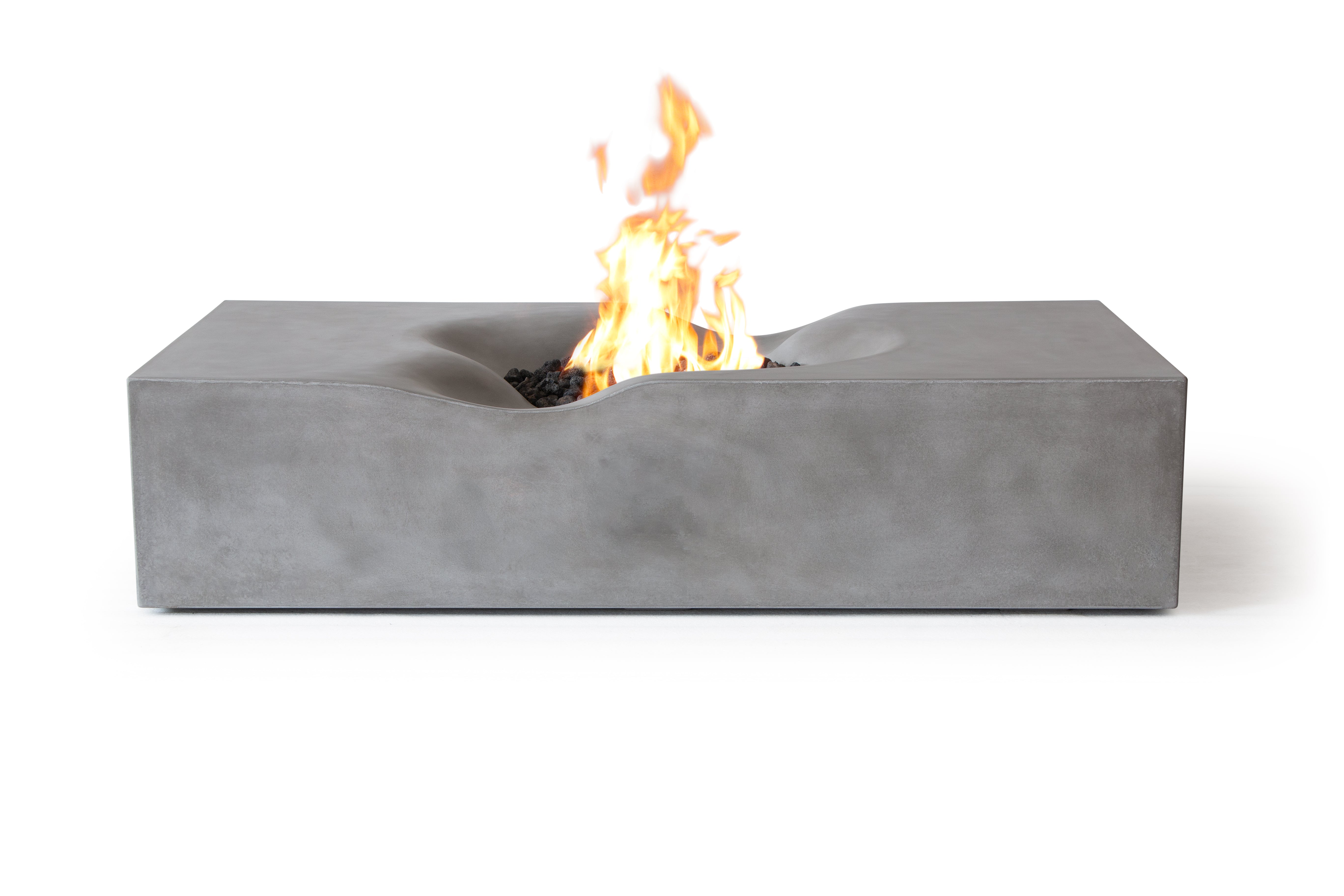 Venice Rectangle Concrete Fire Pit Table - 60" x 34"