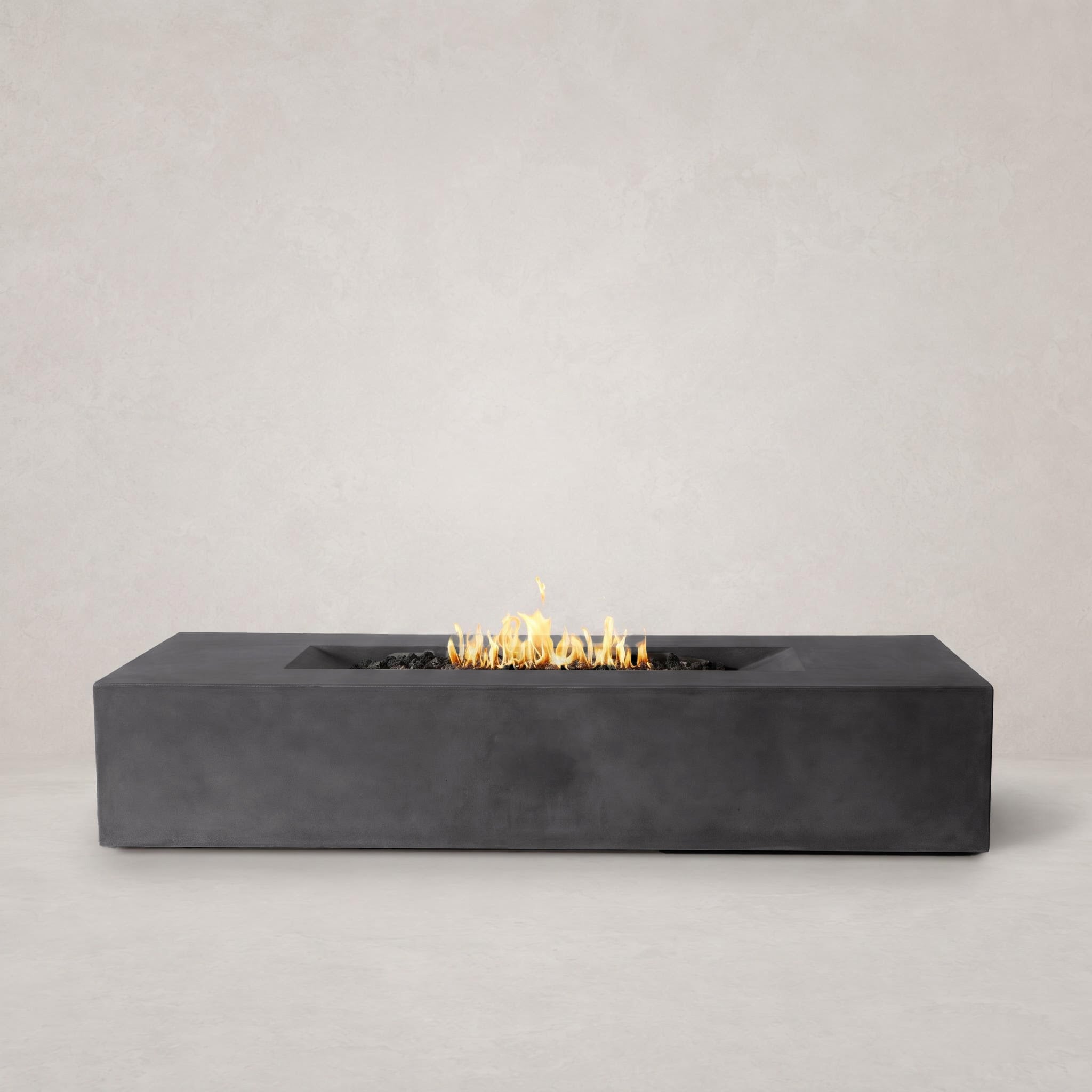 Laguna Pro Rectangle Concrete Fire Pit Table - 72" x 30"