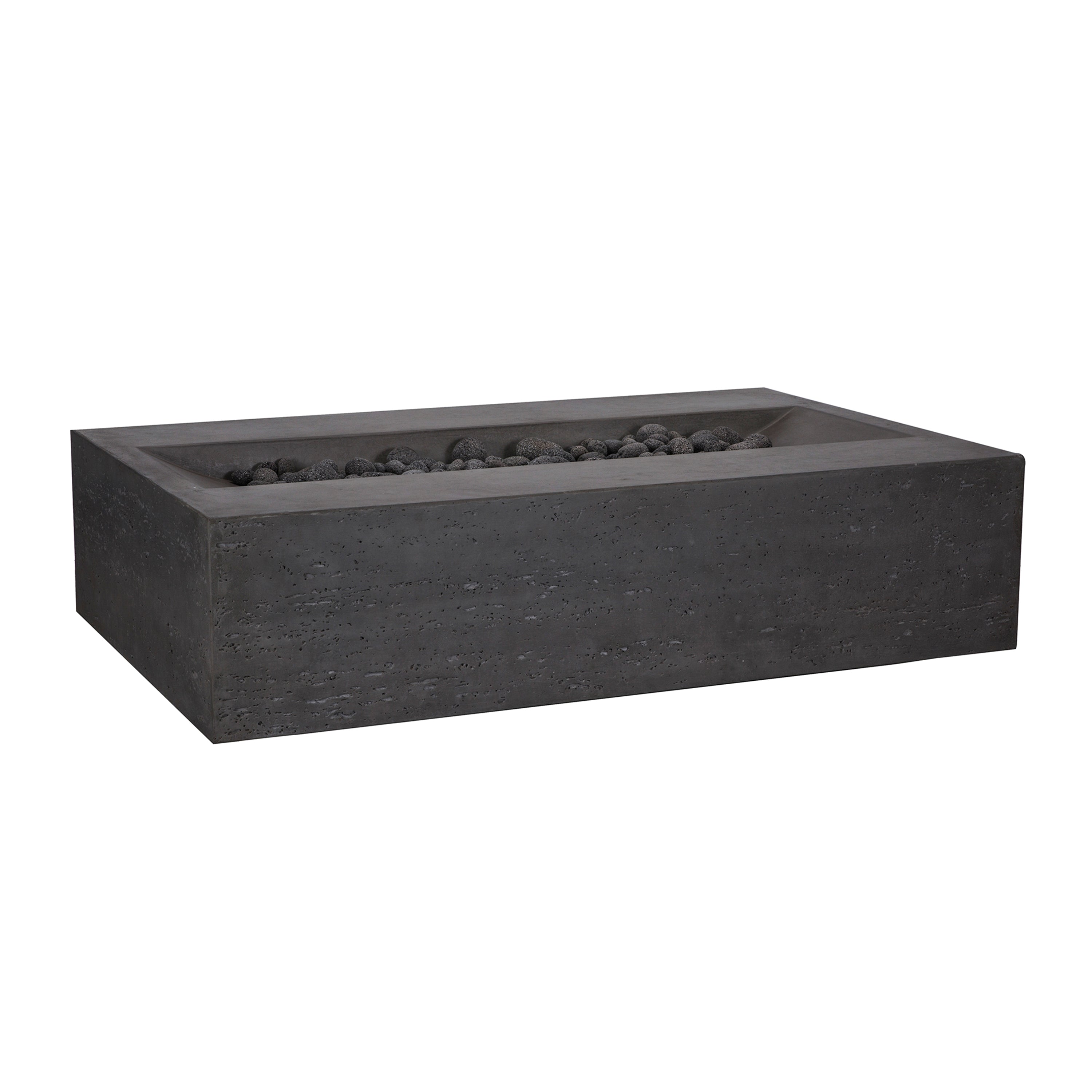 Millenia Pro Rectangle Concrete Fire Pit Table - 48" x 30"