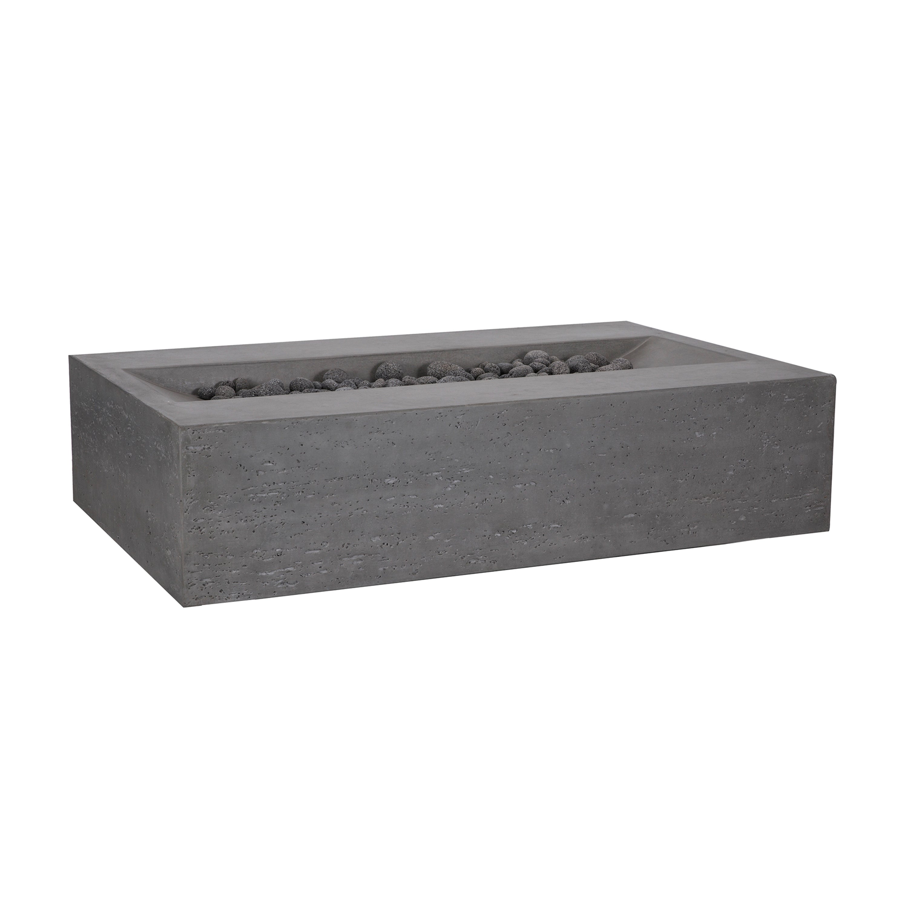 Millenia Pro Rectangle Concrete Fire Pit Table - 48" x 30"