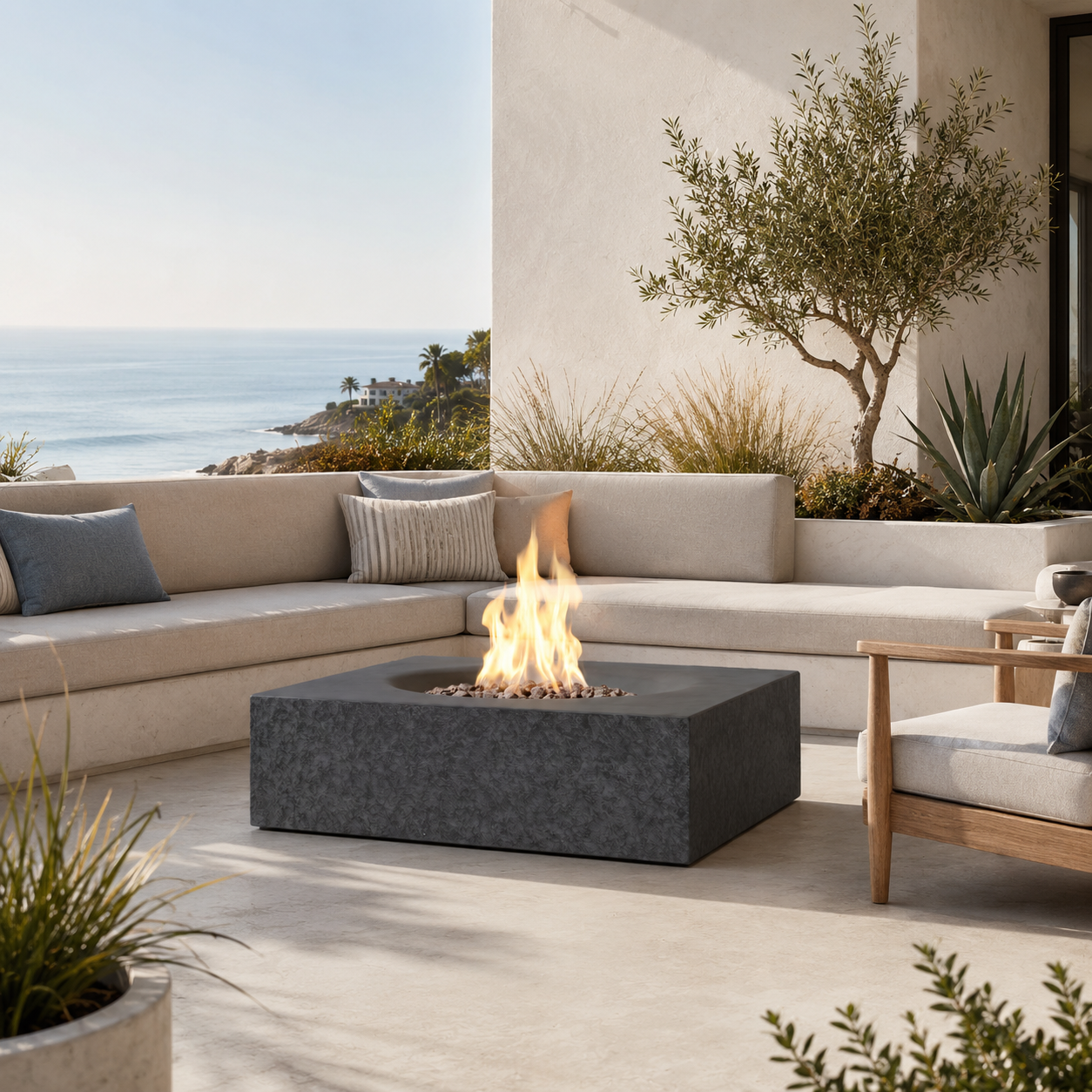 Monument Pro Concrete Fire Pit Table - 41" x 41"