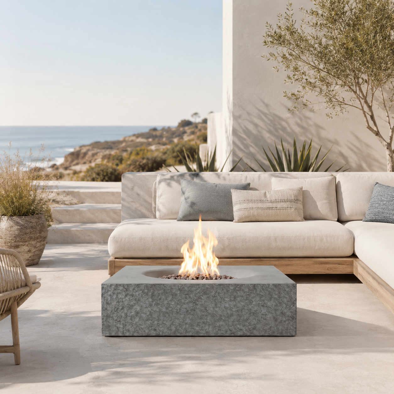 Monument Pro Concrete Fire Pit Table - 41" x 41"