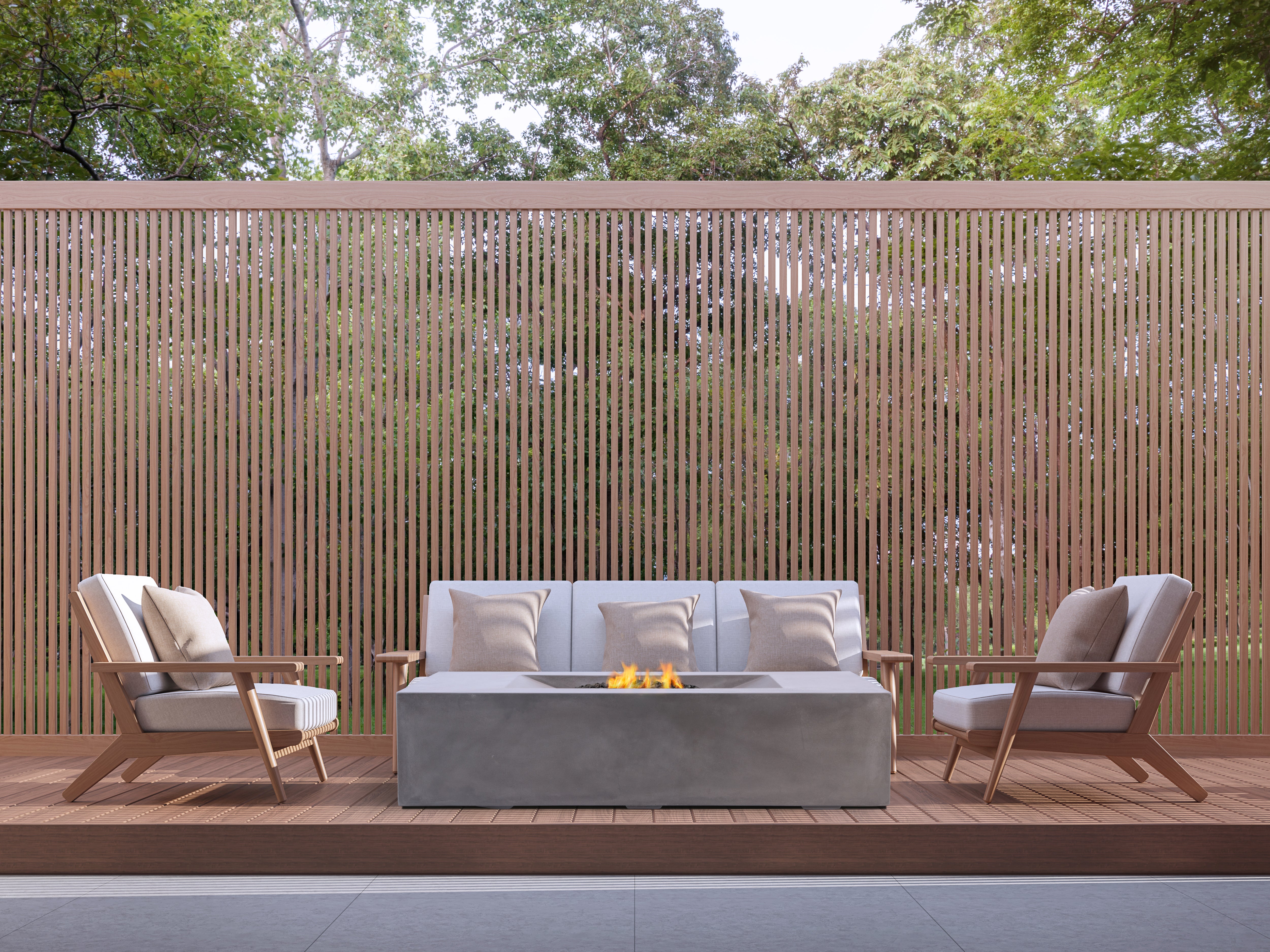 MODerne Concrete Fire Table - Rectangle 58" x 32" x 14" - Propane Version