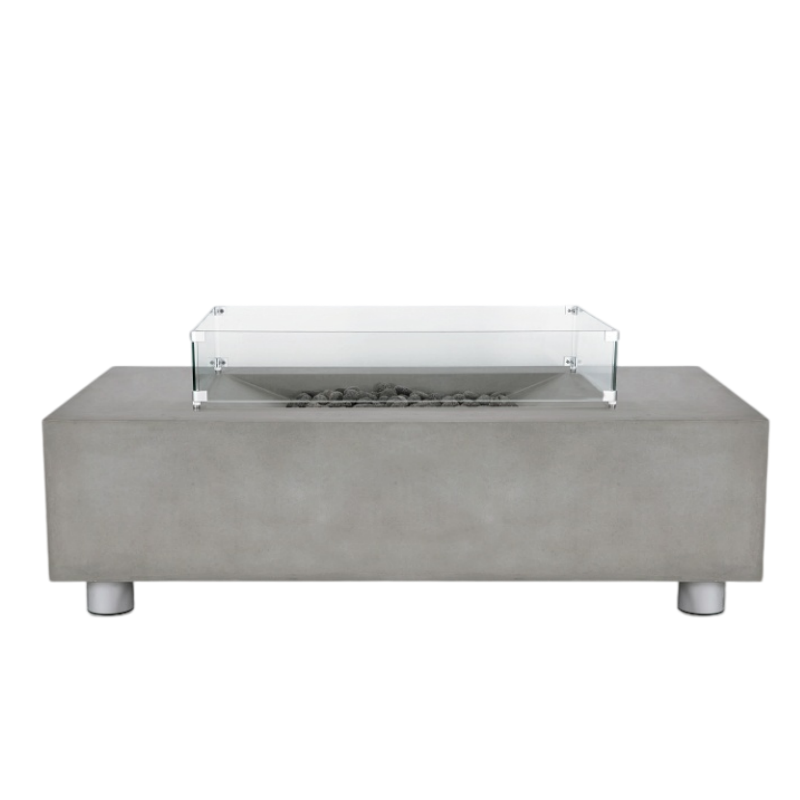 MODerne Concrete Fire Table - Rectangle 58" x 32" x 14" - Propane Version