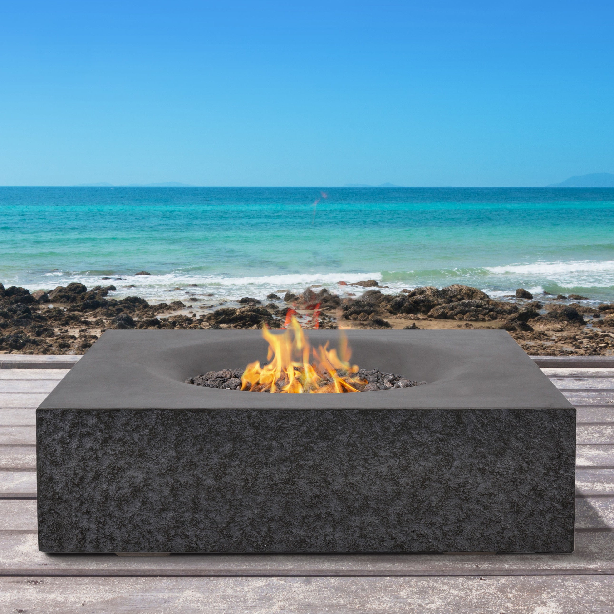 Monument Concrete Fire Table - Square 41" x 41"