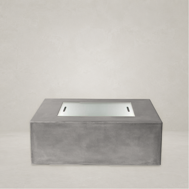 Otto Square Concrete Fire Pit Table - 42" x 42" x 15"