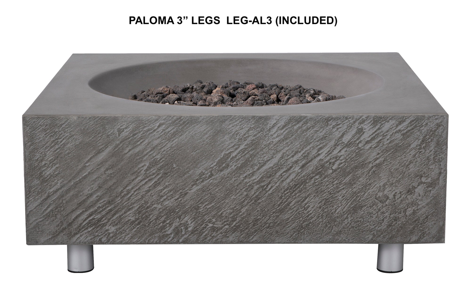 Paloma Concrete Fire Table - Square 36" x 36"