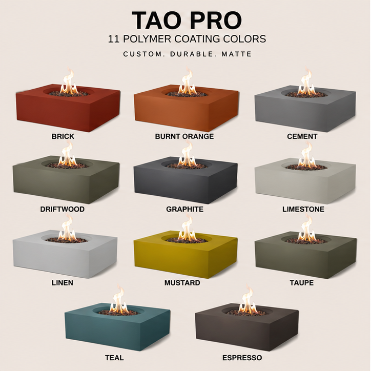 Tao Pro Concrete Fire Pit Table - 41" x 41"