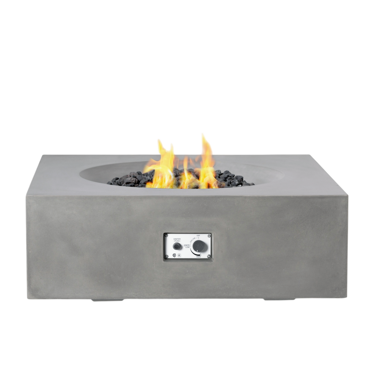 Tao Concrete Fire Table - Sqaure 41" x 41"