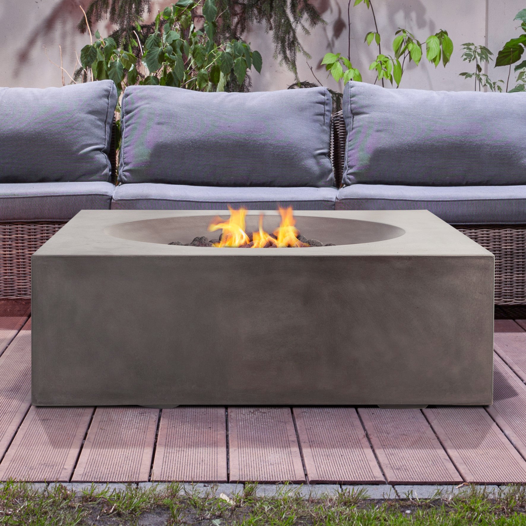 Tao Pro Concrete Fire Pit Table - 41" x 41"