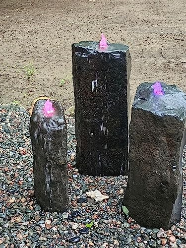 Natural Stone Mongolian Basalt Column, Set of 3