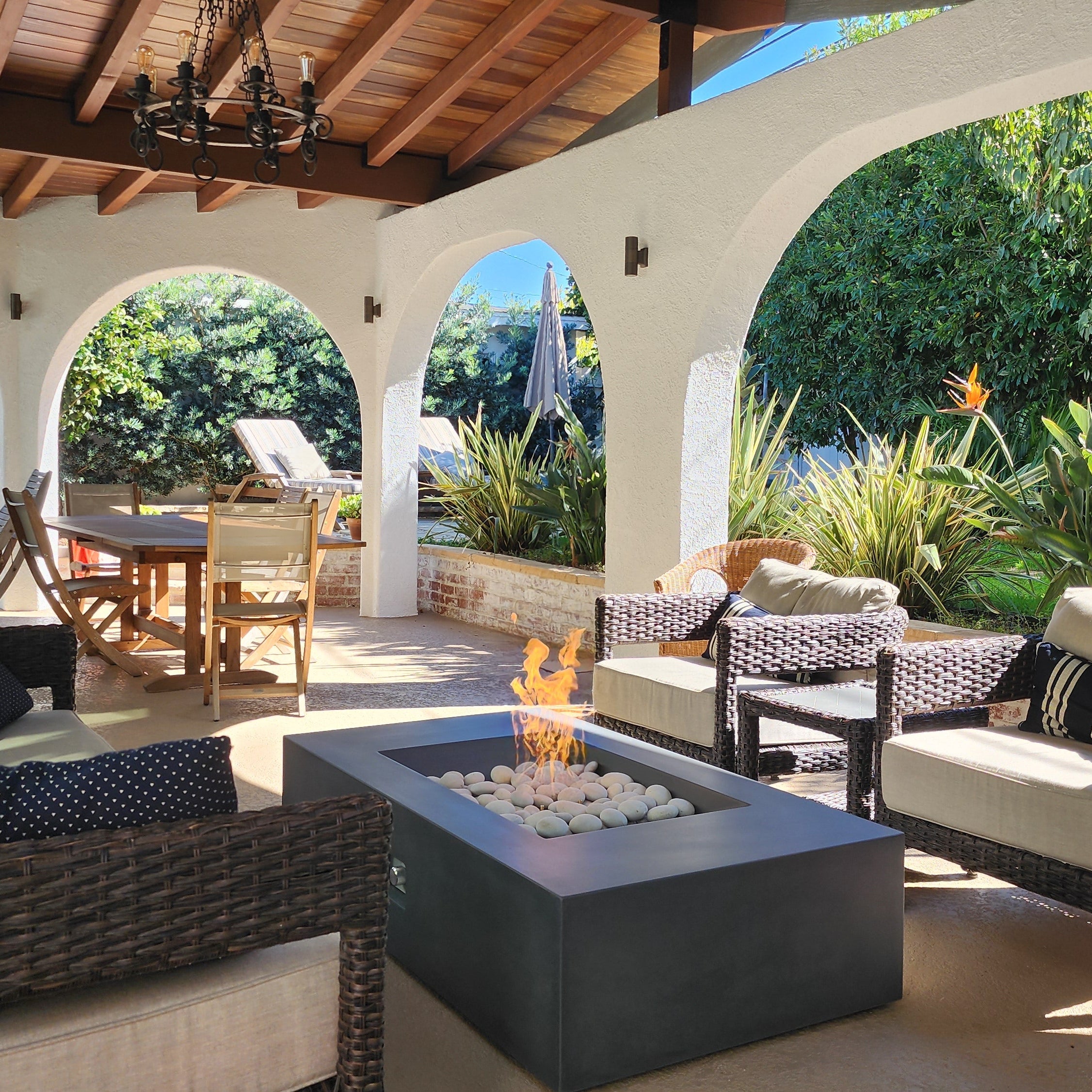 MODerne Pro Concrete Fire Pit Table - 58" x 32"