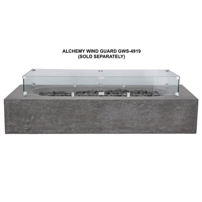 Alchemy Concrete Fire Table - Rectangle 60" x 30"