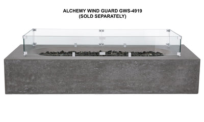 Alchemy Concrete Fire Table - Rectangle 60" x 30"