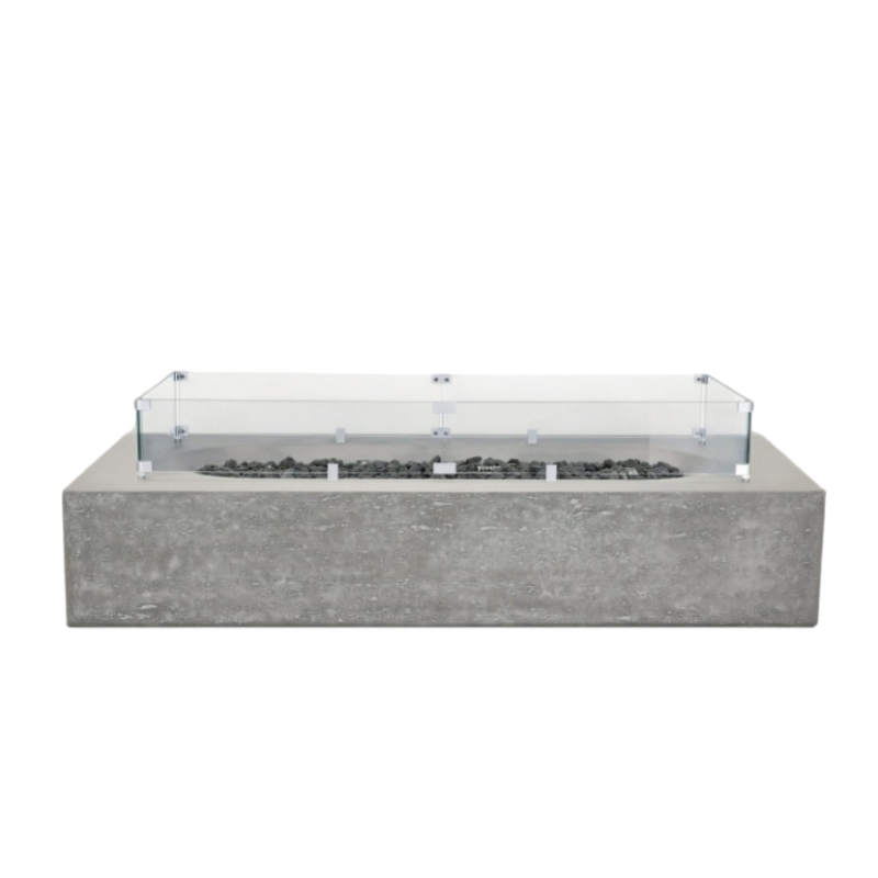 Alchemy Concrete Fire Table - Rectangle 60" x 30" x 11.5"