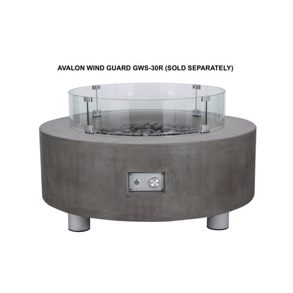 Avalon Concrete Fire Table - 42" Round