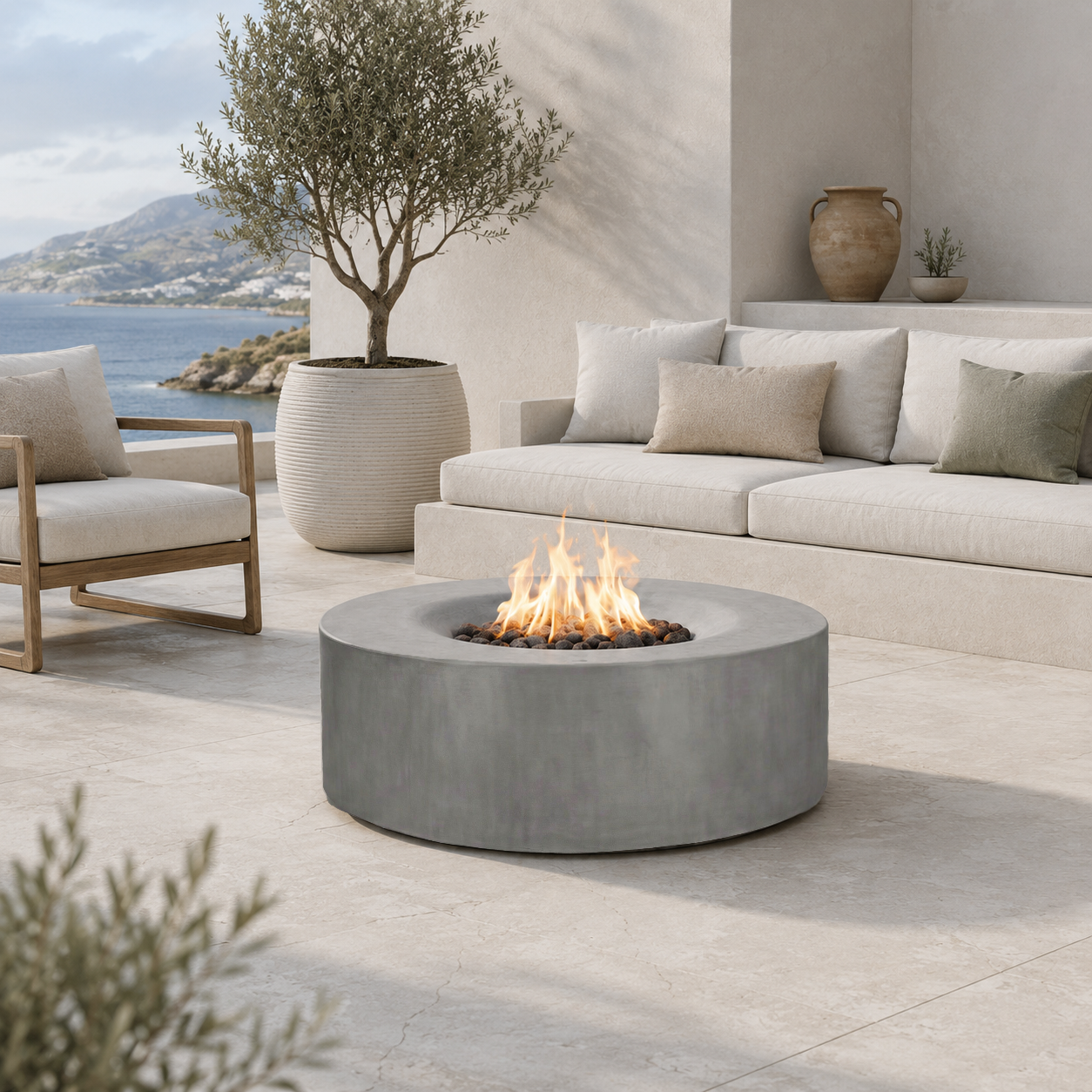 Avalon Pro Concrete Fire Pit Table - 42" Diameter