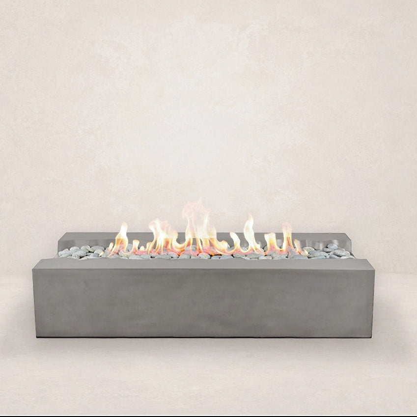 Arroyo Rectangle Concrete Fire Pit Table - 60" x 34"