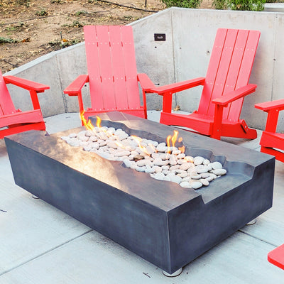 Arroyo Rectangle Concrete Fire Pit Table - 60" x 34"