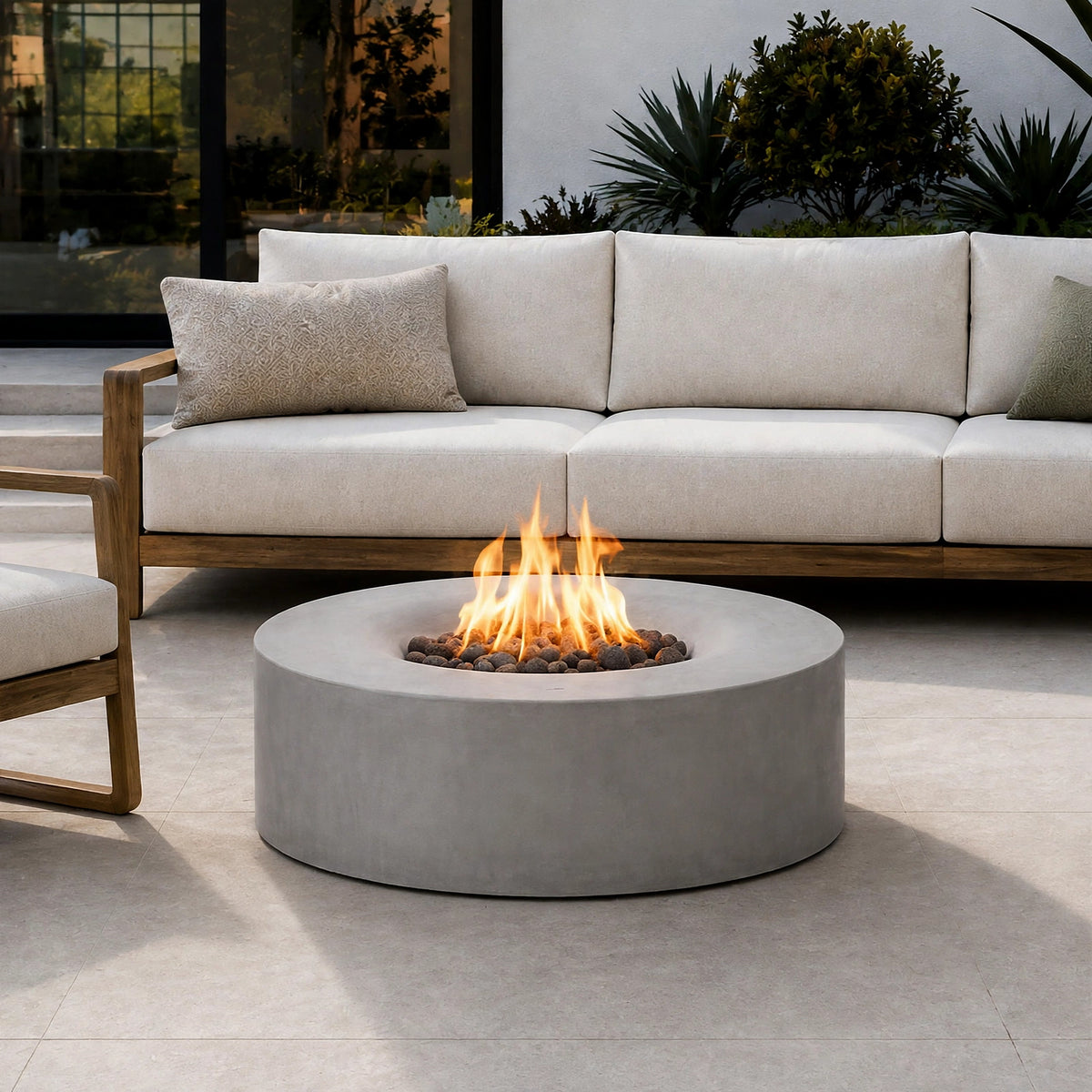 Avalon Concrete Fire Table - 42" Round