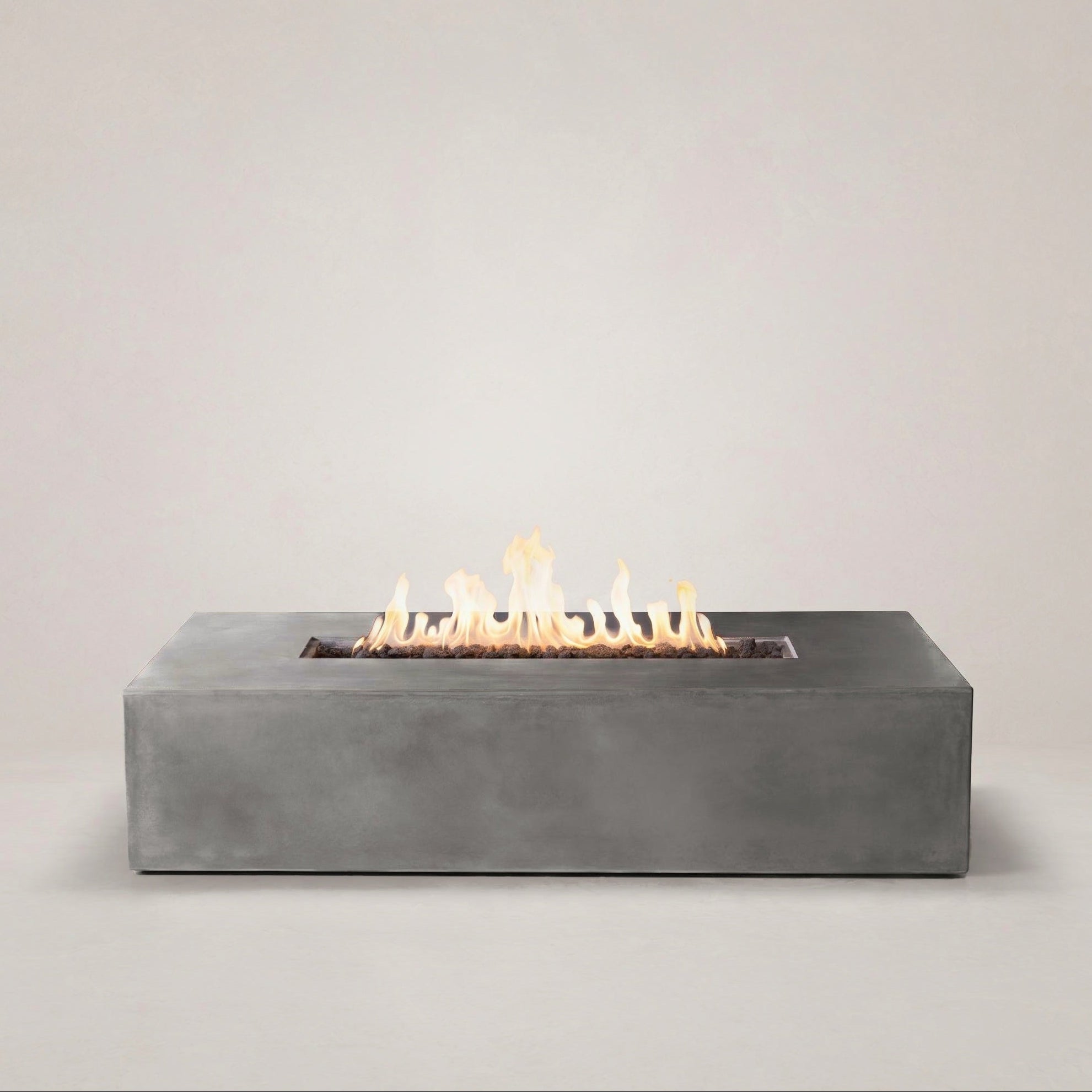 Brut 60 Rectangle Concrete Fire Pit Table - 60" x 30"