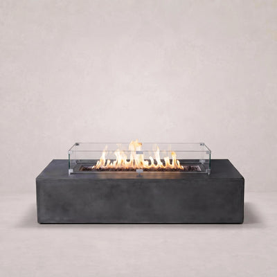 Brut 60 Rectangle Concrete Fire Pit Table - 60" x 30"