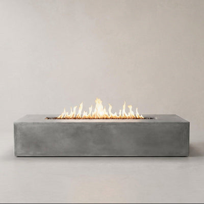 Brut 72 Rectangle Concrete Fire Pit Table - 72" x 30"