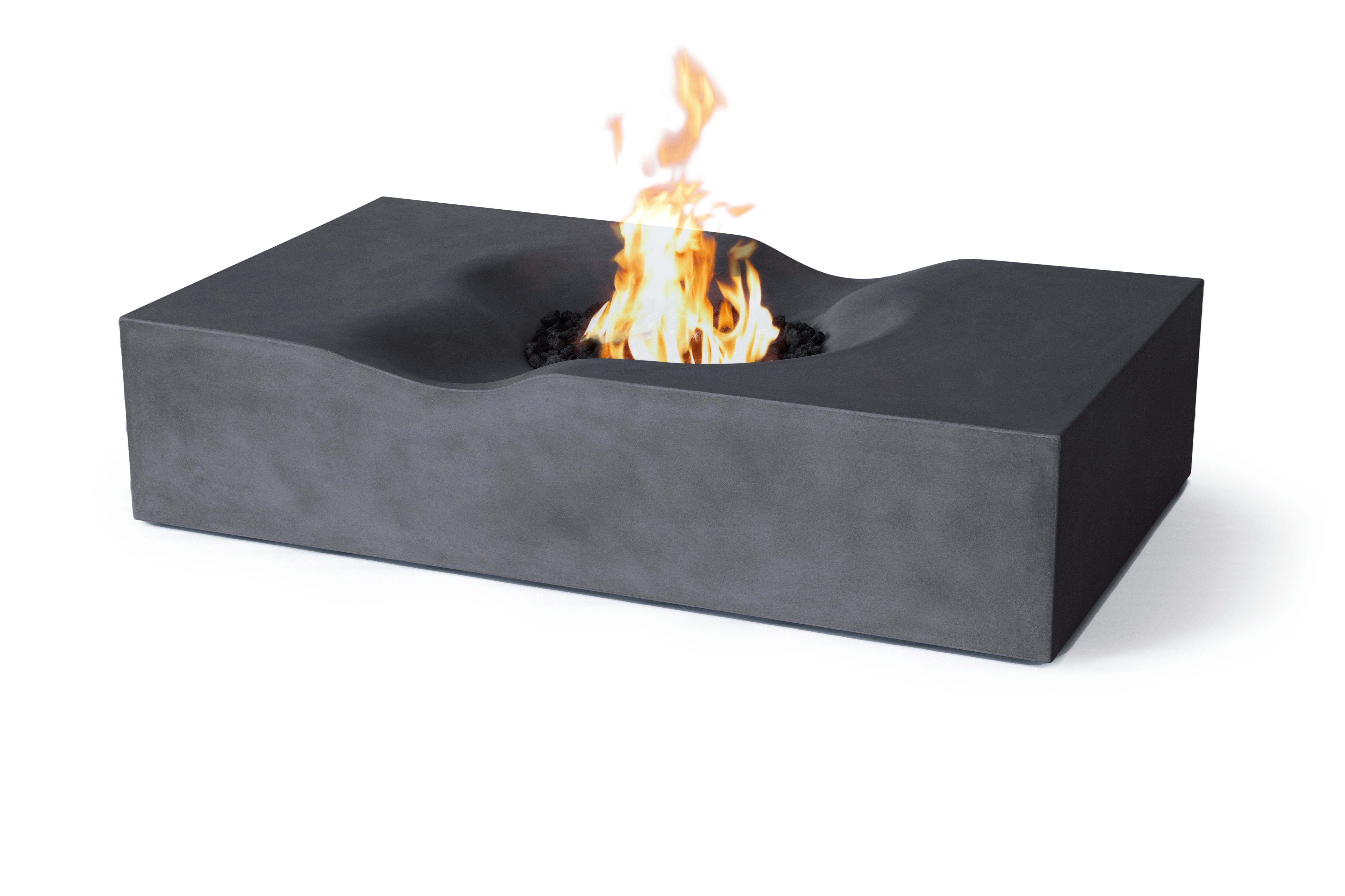 Venice Pro Rectangle Concrete Fire Pit Table - 60" x 34"