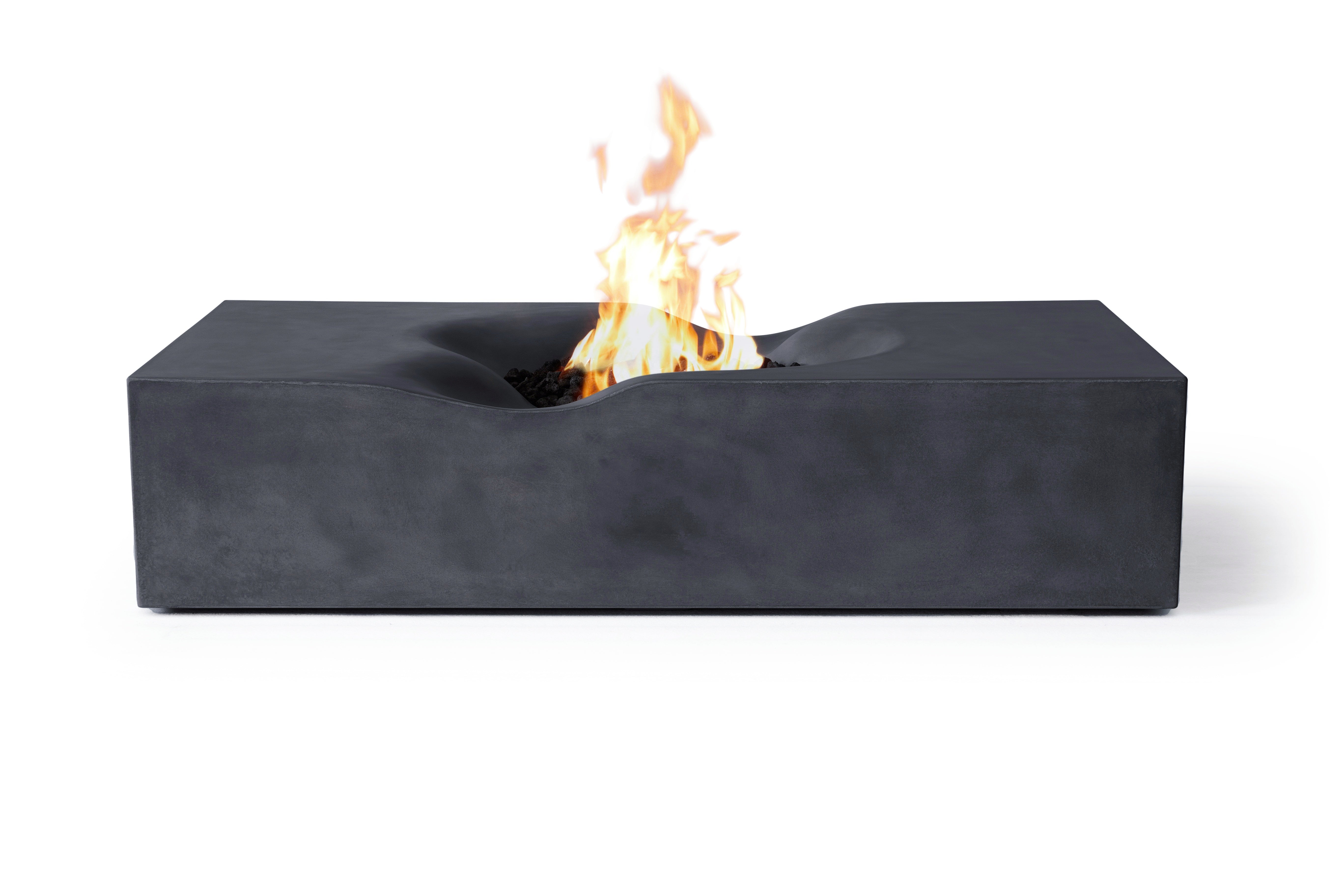 Venice Pro Rectangle Concrete Fire Pit Table - 60" x 34"
