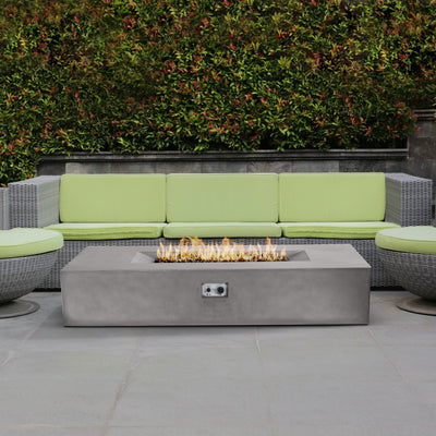 Laguna Concrete Fire Table - Rectangle 72" x 30"