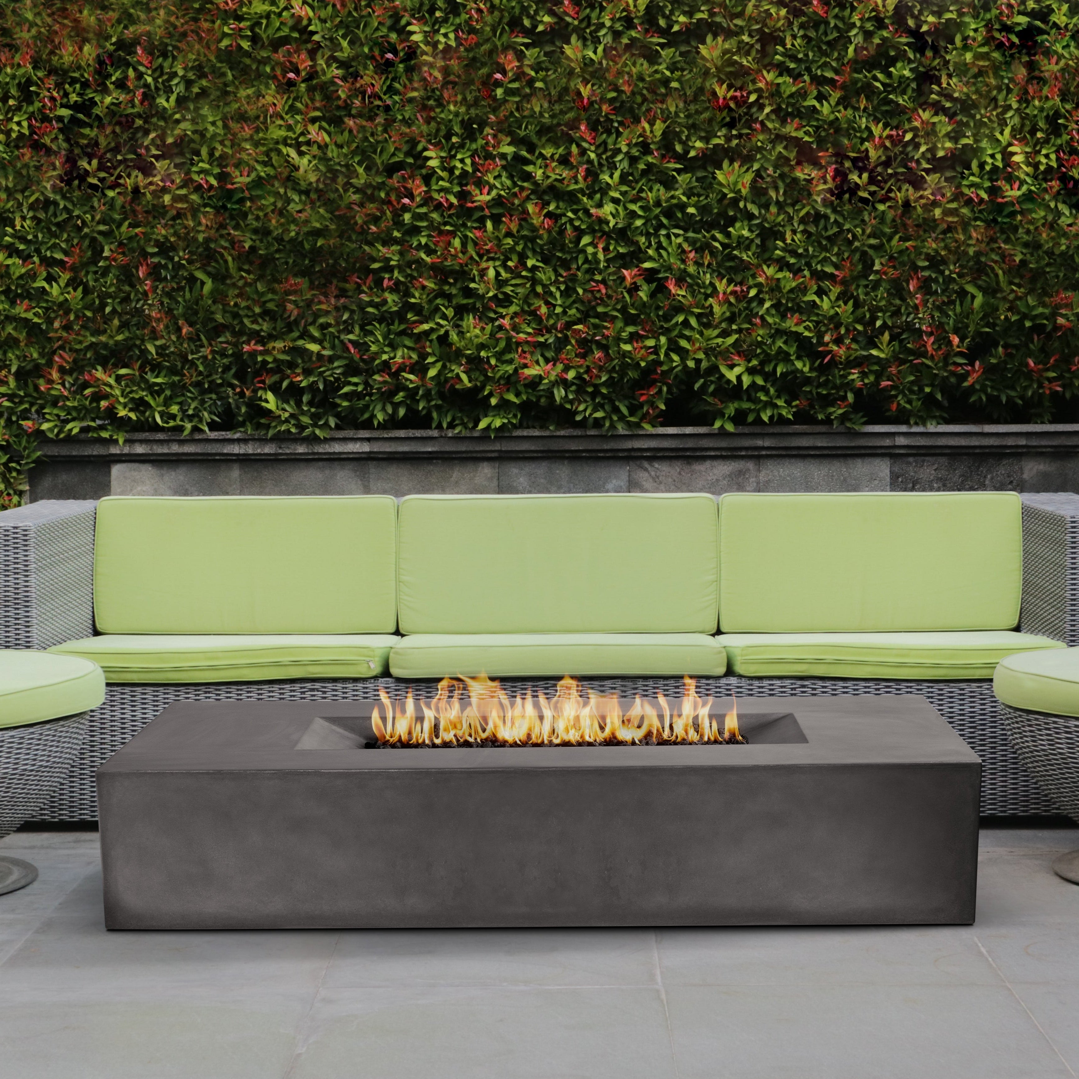 Laguna Pro Rectangle Concrete Fire Pit Table - 72" x 30"