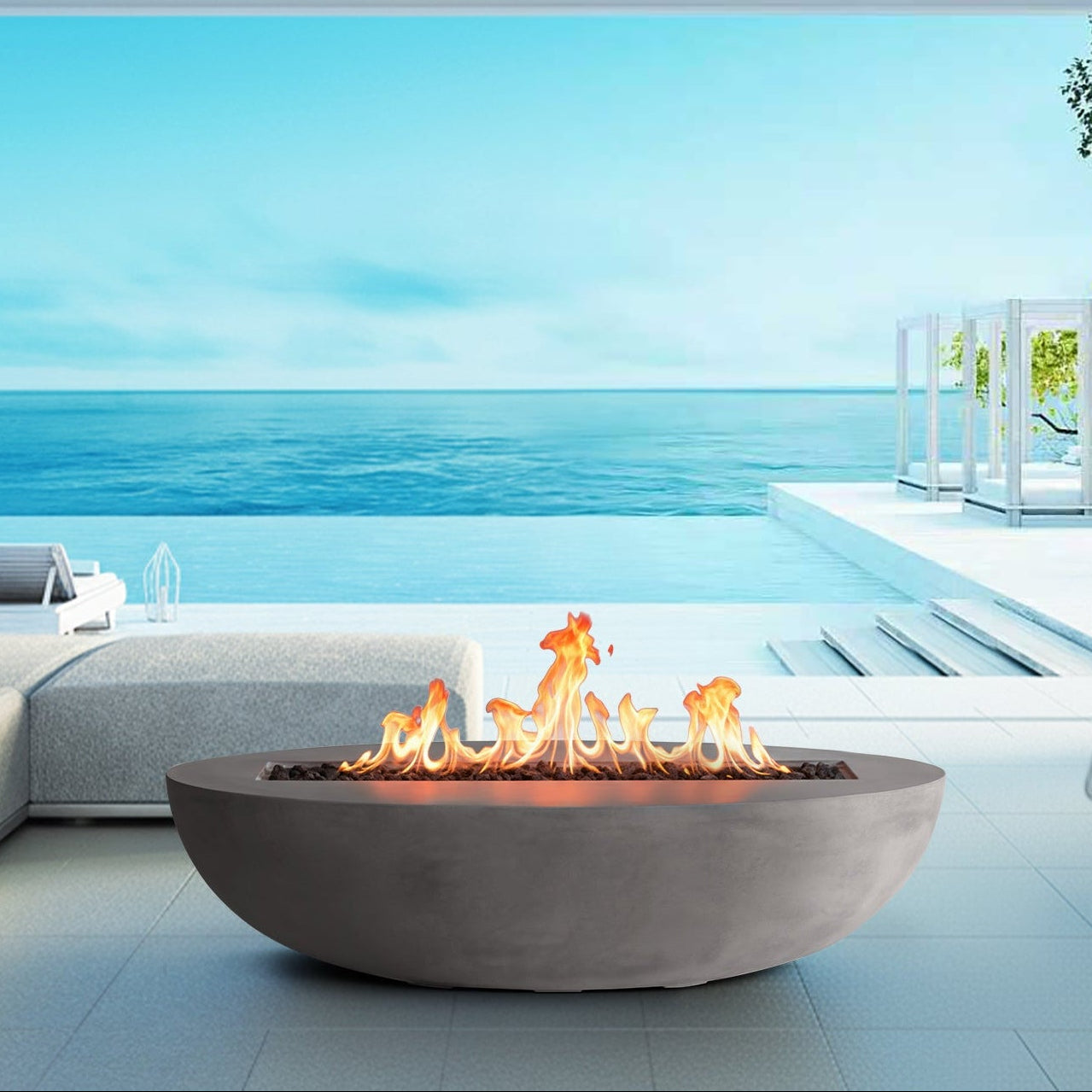 Oasis Concrete Fire Pit Bowl - 66" x 33"