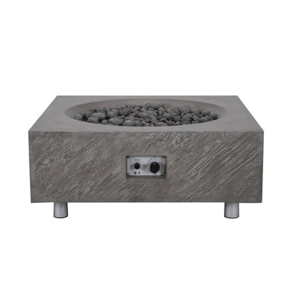 Paloma Concrete Fire Table - Square 36" x 36"