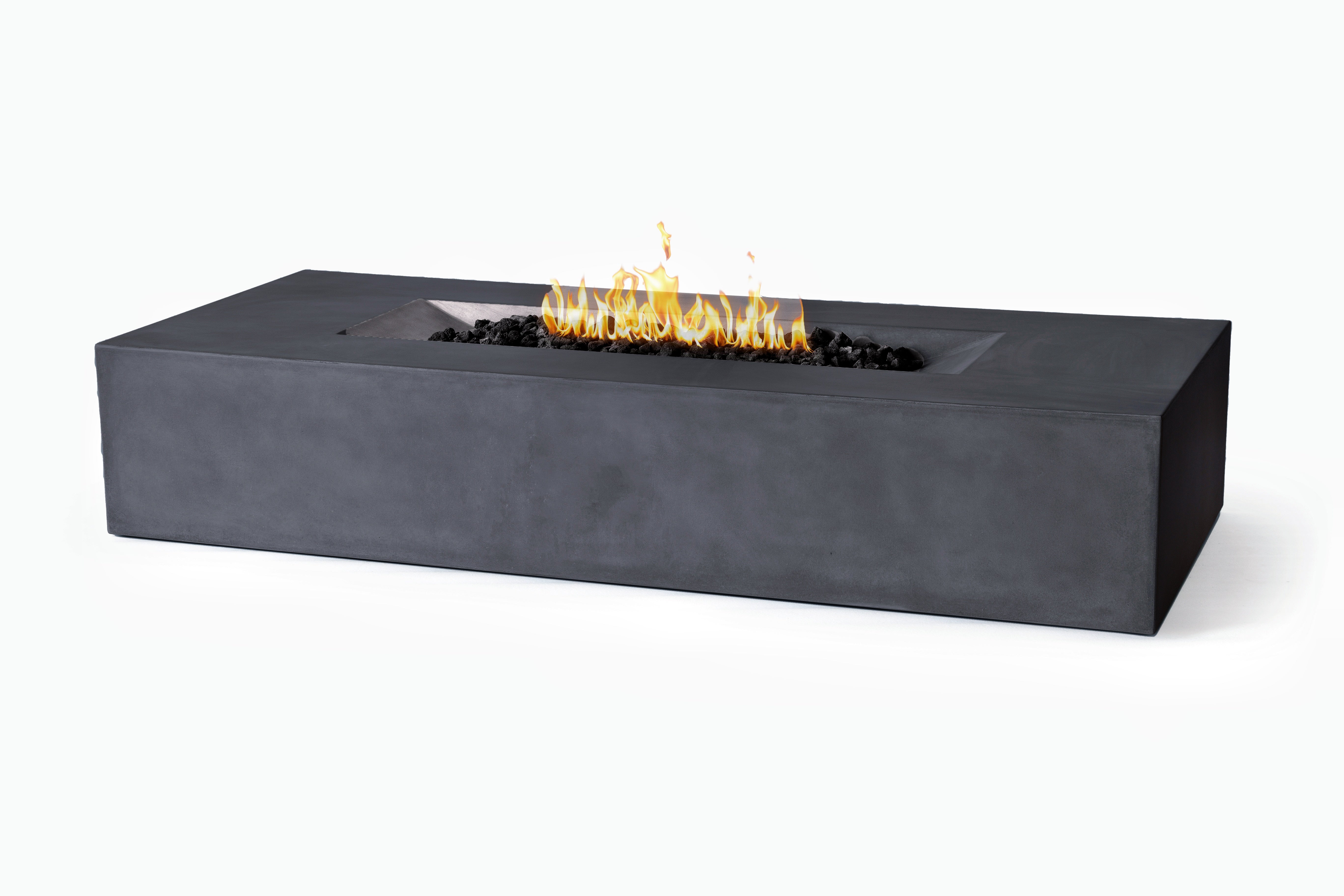 Laguna Pro Rectangle Concrete Fire Pit Table - 72" x 30"