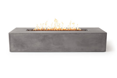 Brut 72 Rectangle Concrete Fire Pit Table - 72" x 30"